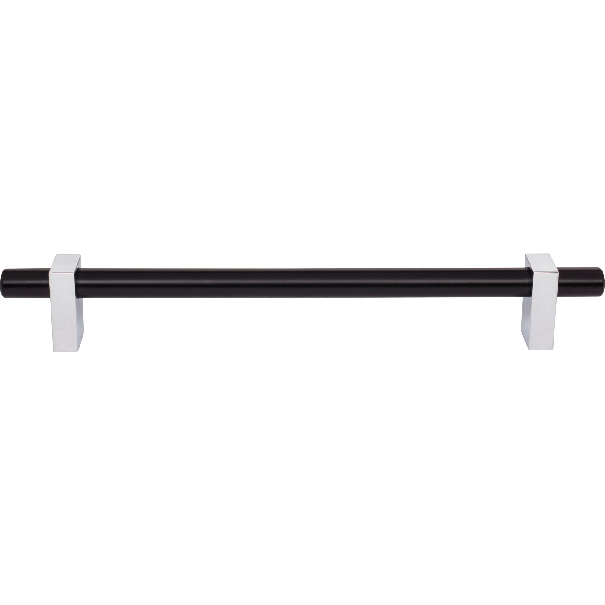 Jeffrey Alexander Larkin Appliance Handle Matte Black w/Polished Chrome / 12"