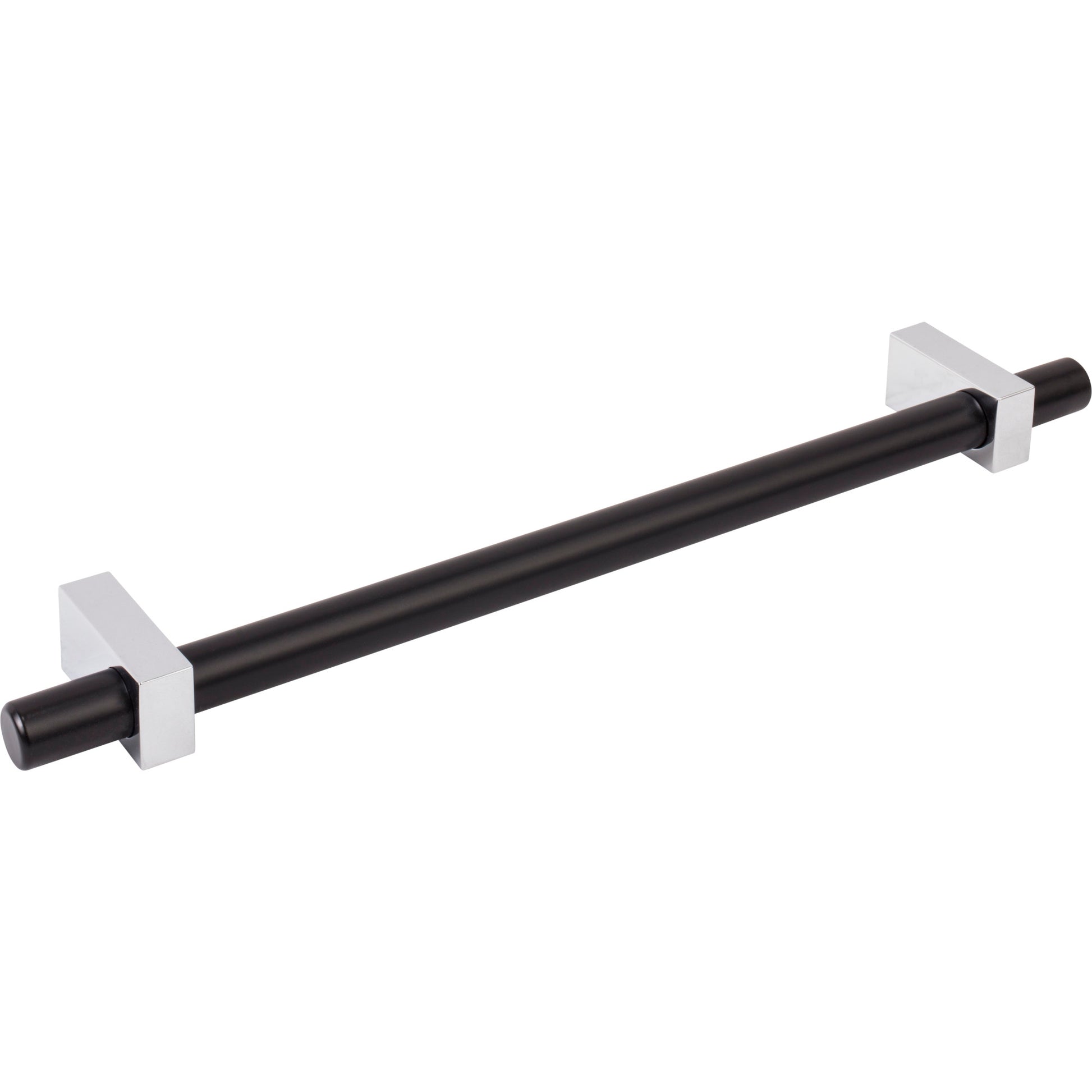 Jeffrey Alexander Larkin Appliance Handle Matte Black w/Polished Chrome / 12"