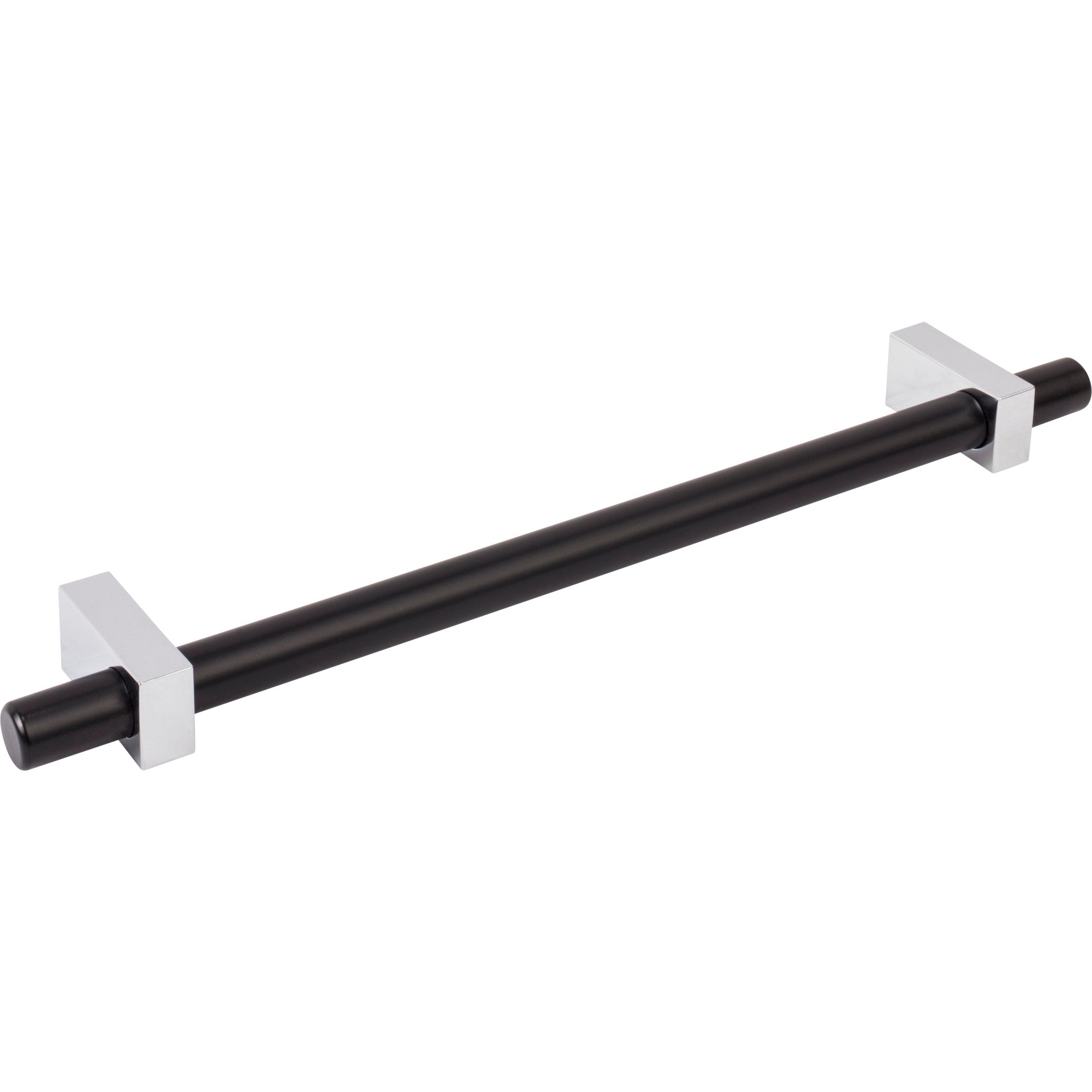 Jeffrey Alexander Larkin Appliance Handle Matte Black w/Polished Chrome / 12"