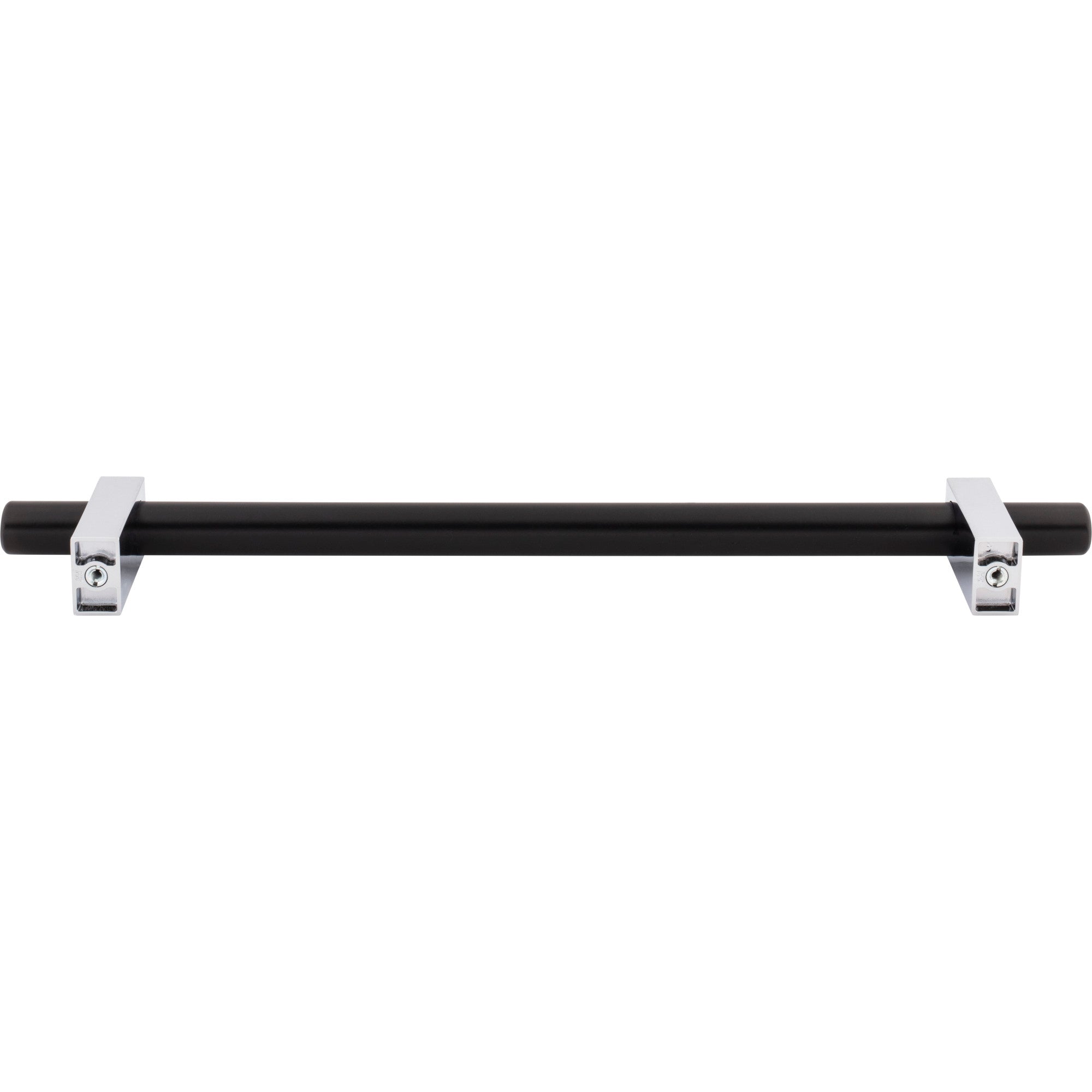 Jeffrey Alexander Larkin Appliance Handle Matte Black w/Polished Chrome / 12"
