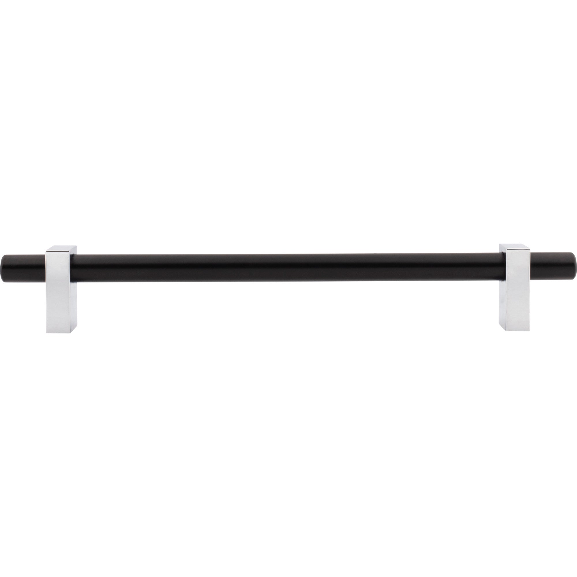 Jeffrey Alexander Larkin Appliance Handle Matte Black w/Polished Chrome / 12"