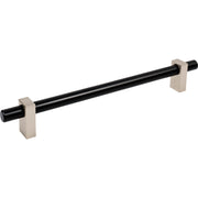 Jeffrey Alexander Larkin Appliance Handle Matte Black w/Satin Nickel / 12"
