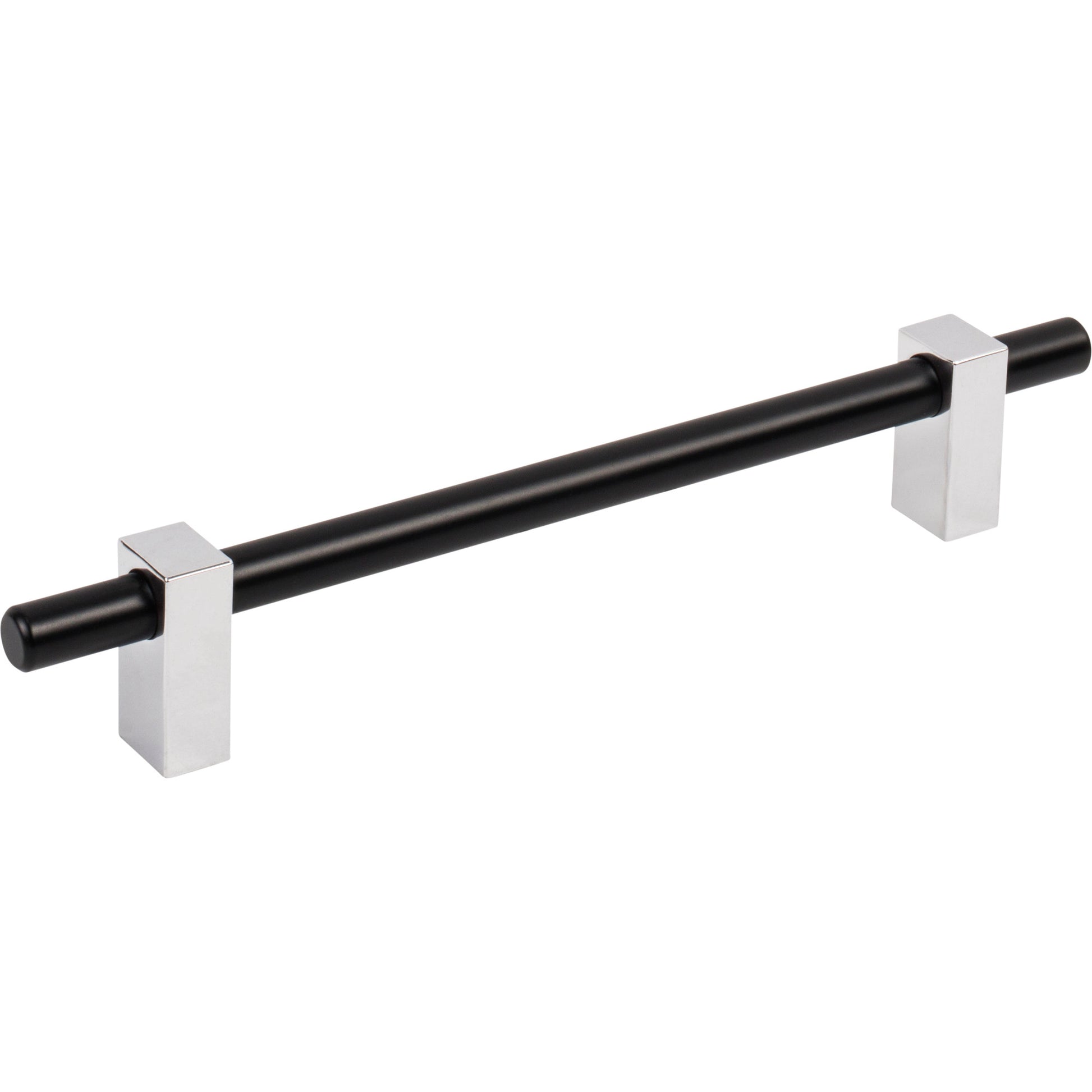 Jeffrey Alexander Larkin Cabinet Bar Pull Matte Black w/Polished Chrome / 160 mm