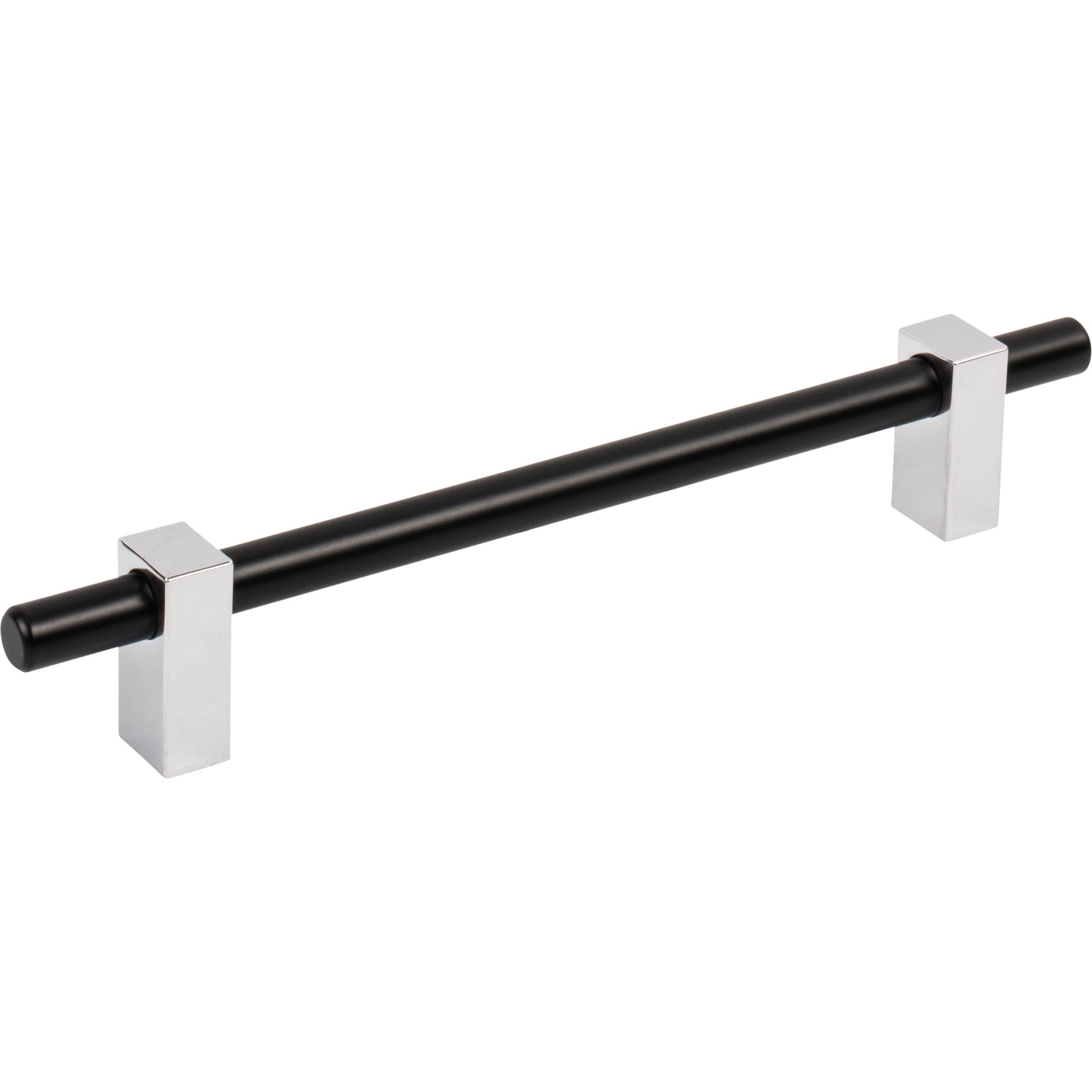 Jeffrey Alexander Larkin Cabinet Bar Pull Matte Black w/Polished Chrome / 160 mm