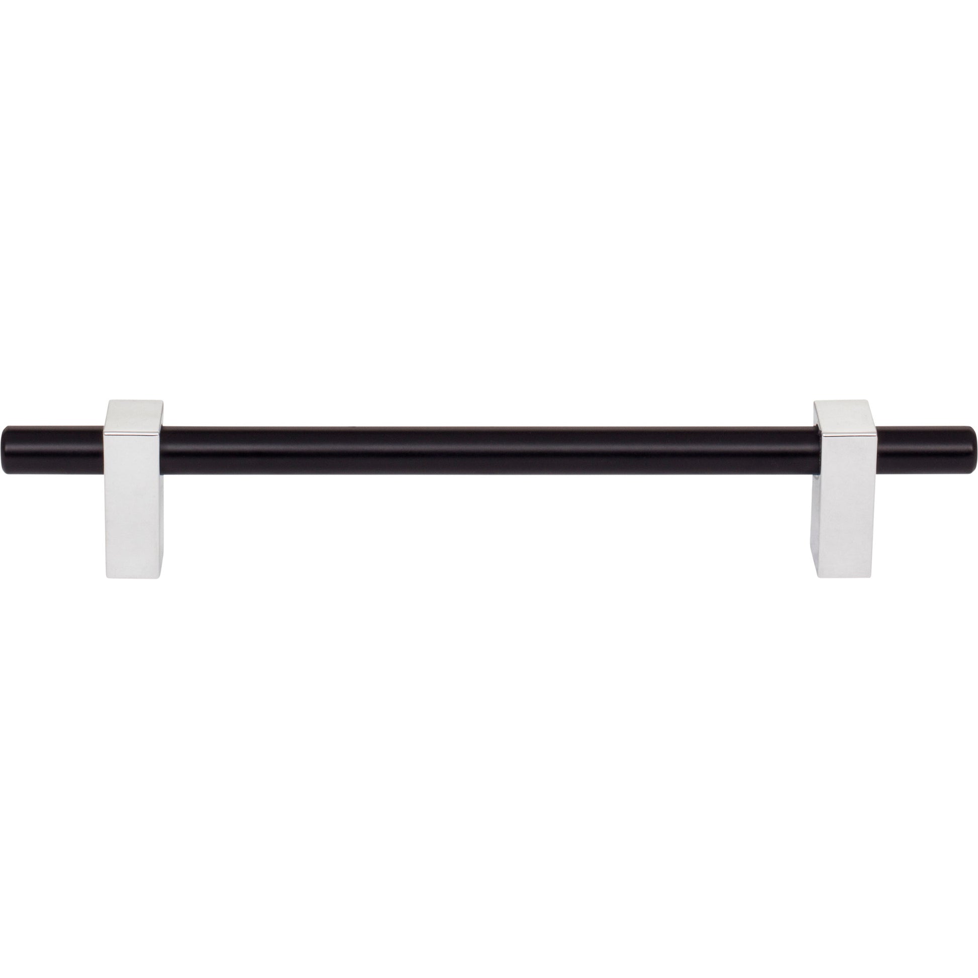 Jeffrey Alexander Larkin Cabinet Bar Pull Matte Black w/Polished Chrome / 160 mm