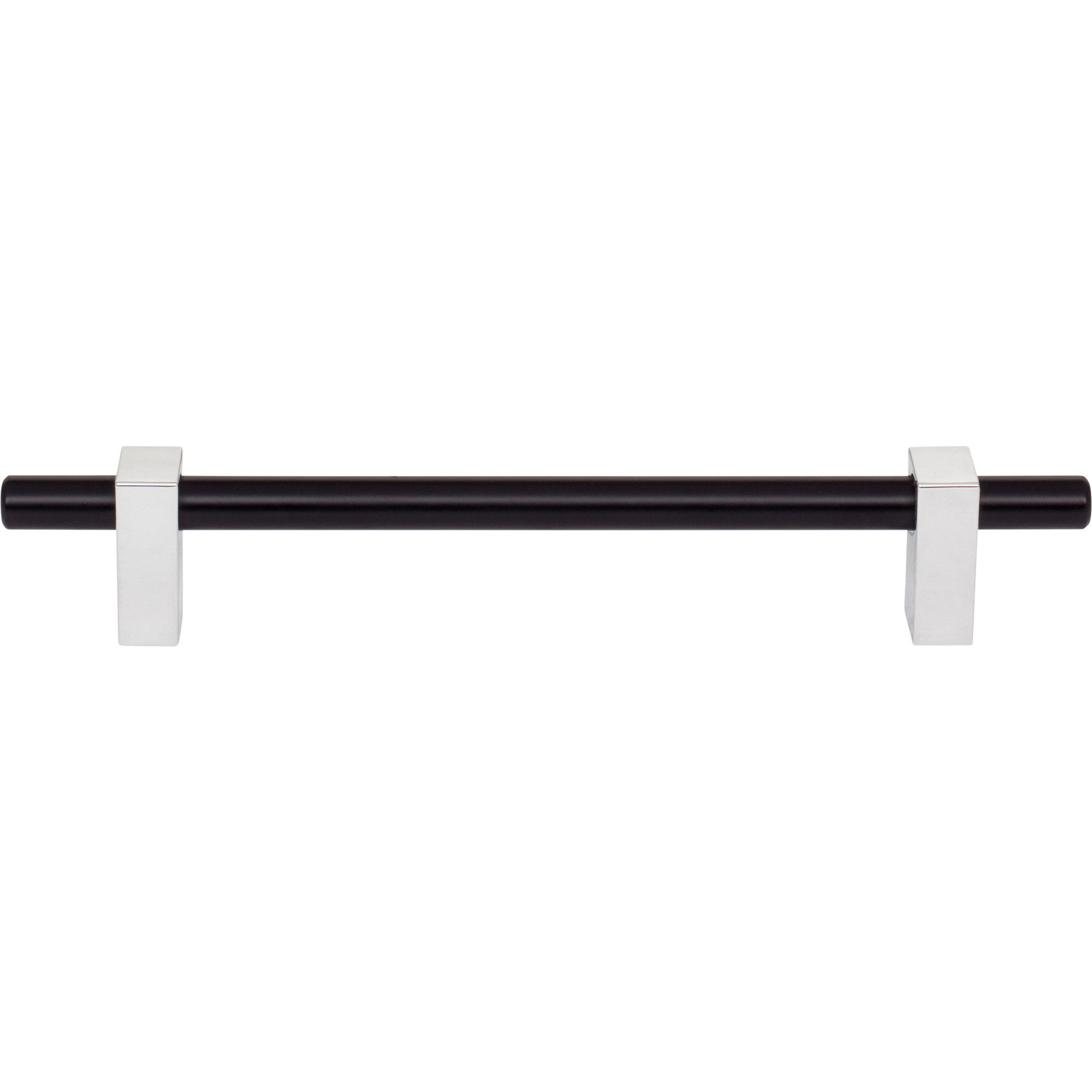 Jeffrey Alexander Larkin Cabinet Bar Pull Matte Black w/Polished Chrome / 160 mm