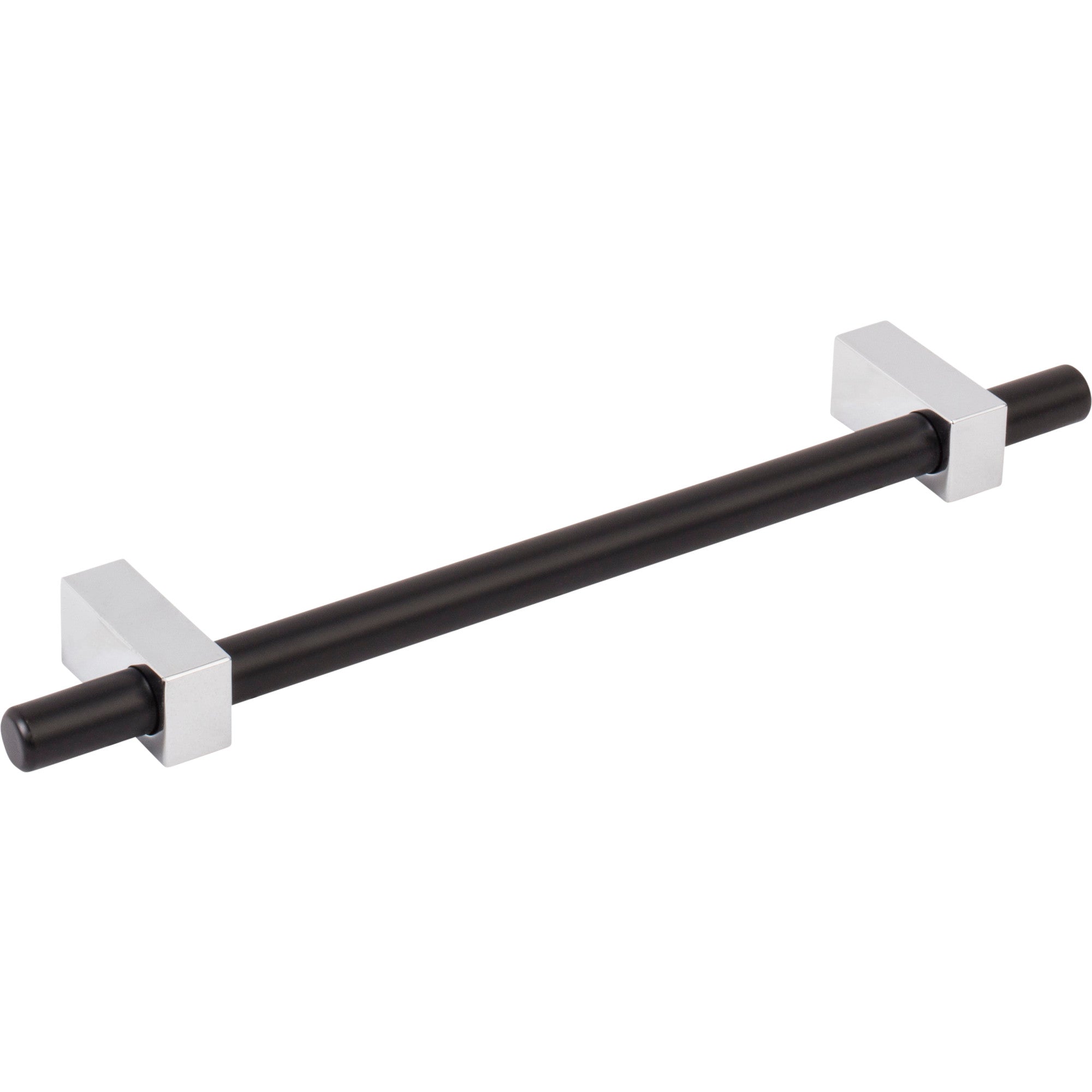Jeffrey Alexander Larkin Cabinet Bar Pull Matte Black w/Polished Chrome / 160 mm