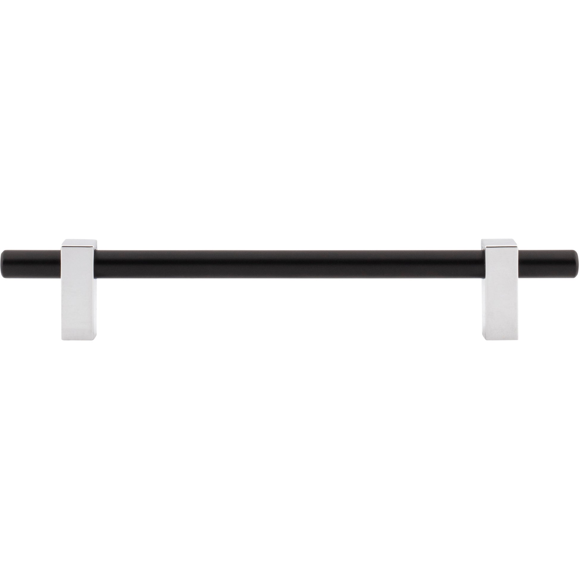 Jeffrey Alexander Larkin Cabinet Bar Pull Matte Black w/Polished Chrome / 160 mm