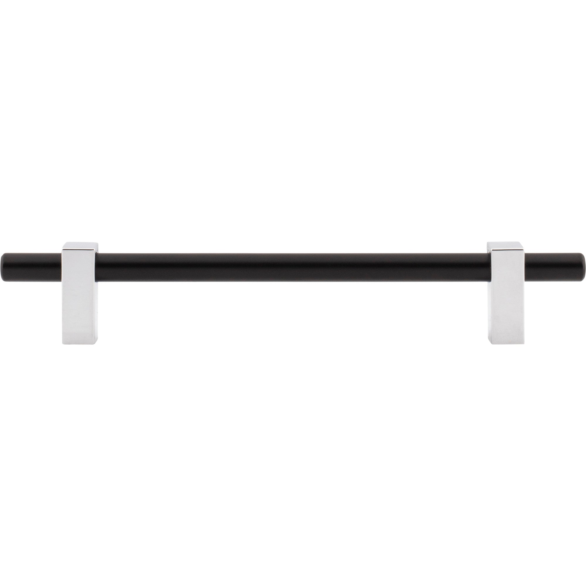 Jeffrey Alexander Larkin Cabinet Bar Pull Matte Black w/Polished Chrome / 160 mm