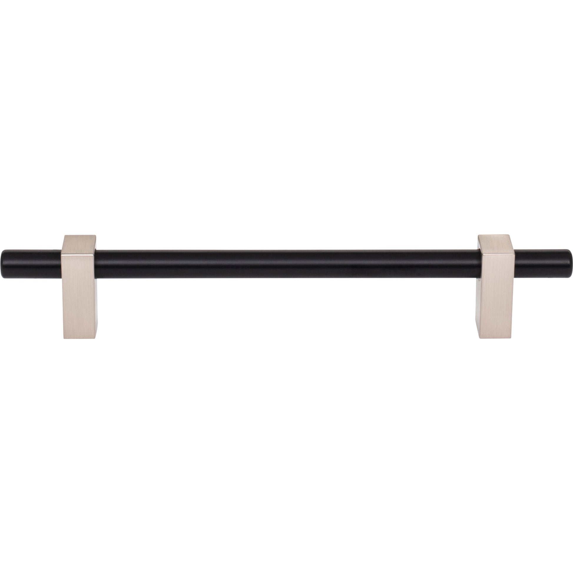 Jeffrey Alexander Larkin Cabinet Bar Pull Matte Black w/Satin Nickel / 160 mm