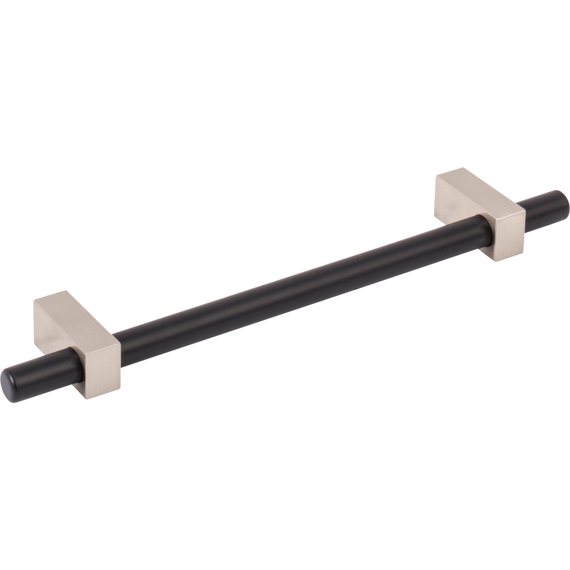 Jeffrey Alexander Larkin Cabinet Bar Pull Matte Black w/Satin Nickel / 160 mm