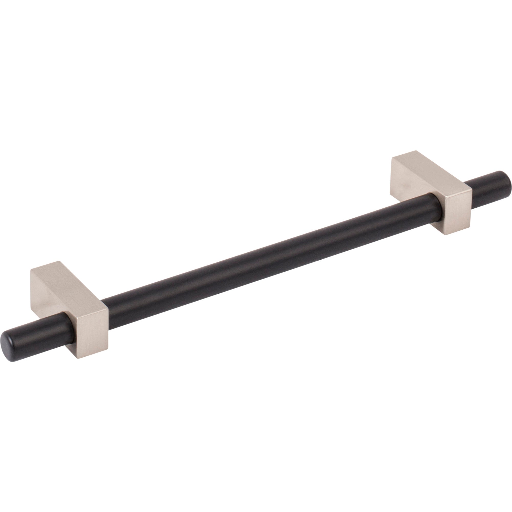 Jeffrey Alexander Larkin Cabinet Bar Pull Matte Black w/Satin Nickel / 160 mm