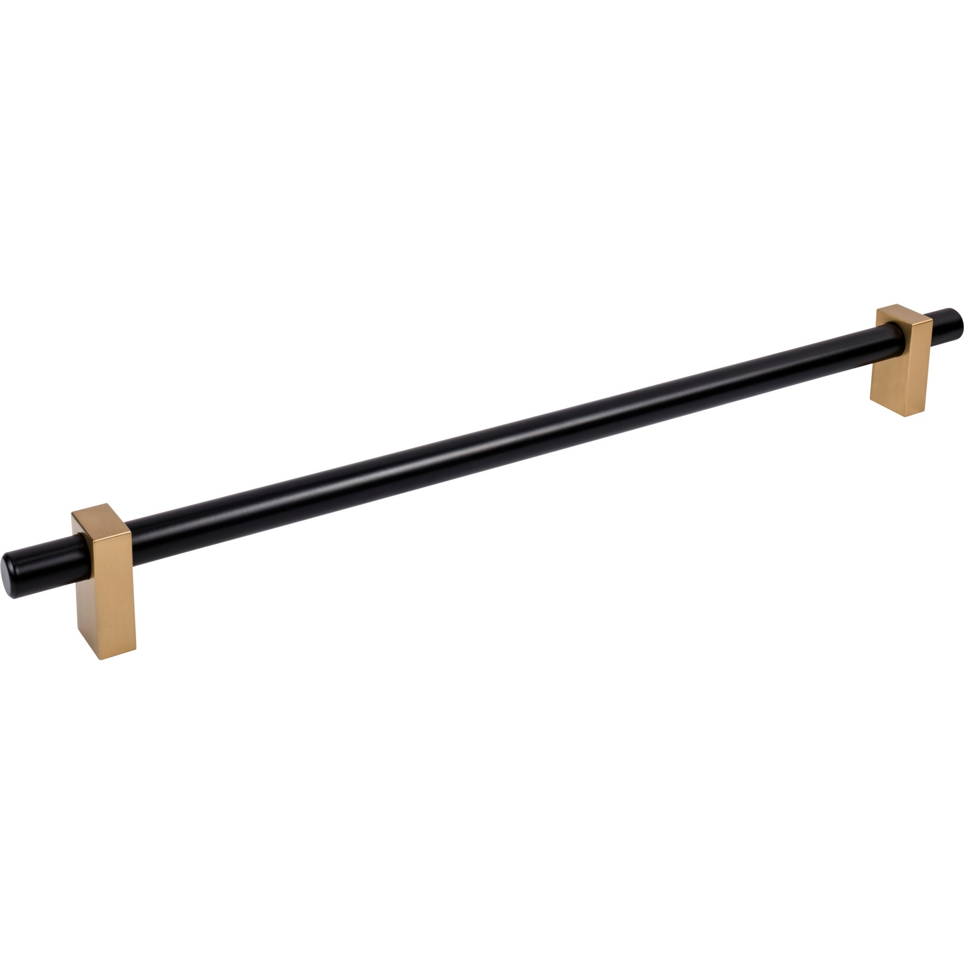 Jeffrey Alexander Larkin Appliance Handle Matte Black w/Satin Bronze / 18"