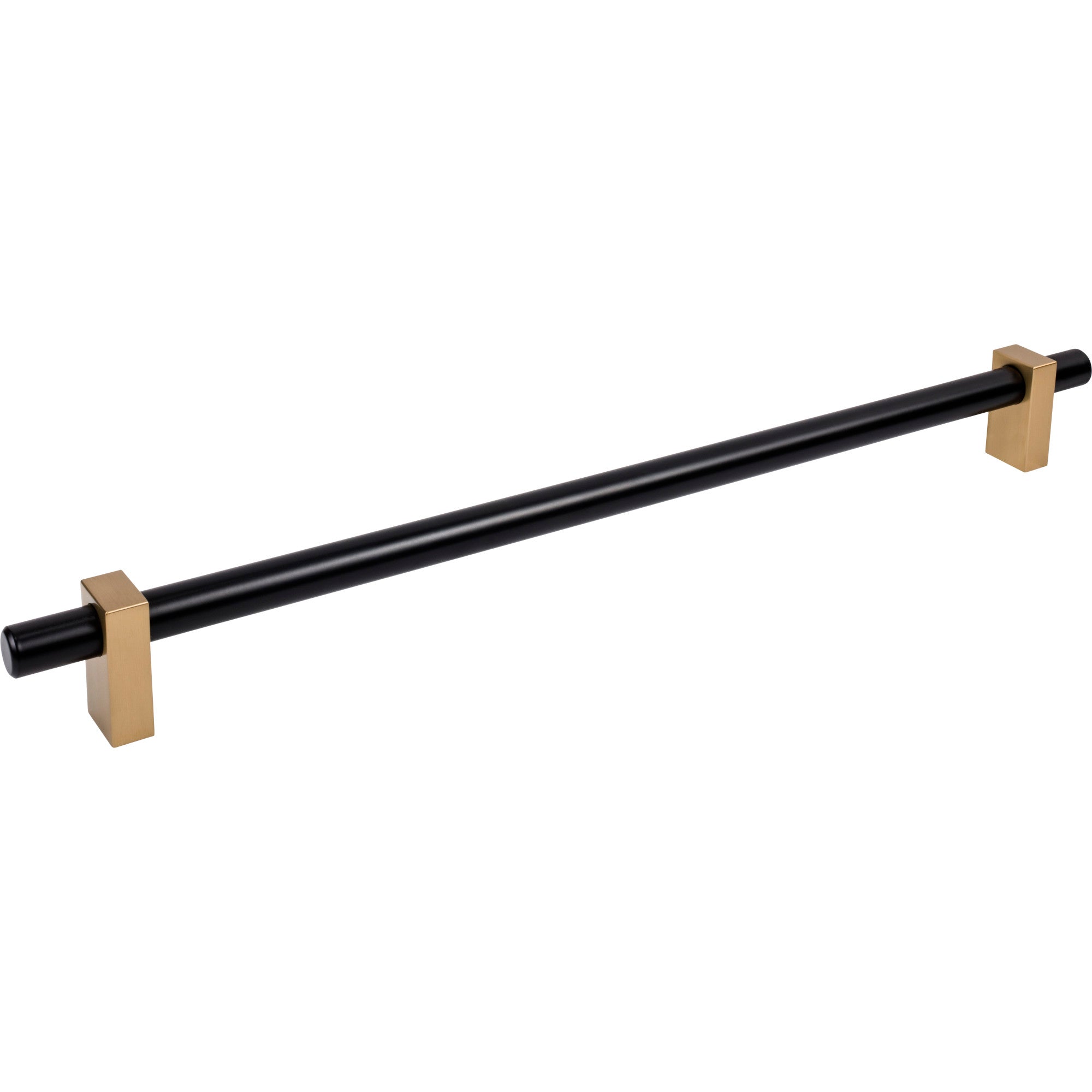 Jeffrey Alexander Larkin Appliance Handle Matte Black w/Satin Bronze / 18"