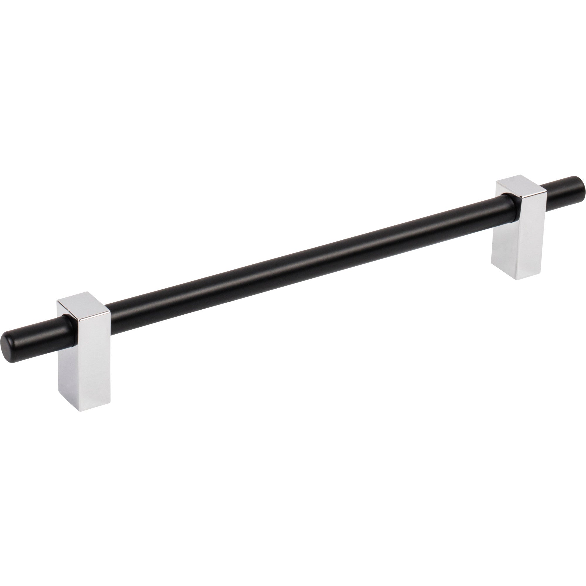 Jeffrey Alexander Larkin Cabinet Bar Pull Matte Black w/Polished Chrome / 192 mm