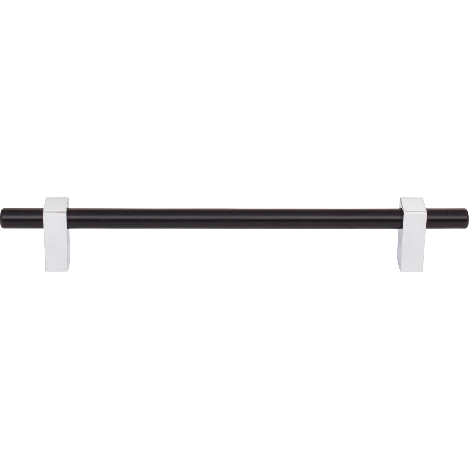 Jeffrey Alexander Larkin Cabinet Bar Pull Matte Black w/Polished Chrome / 192 mm