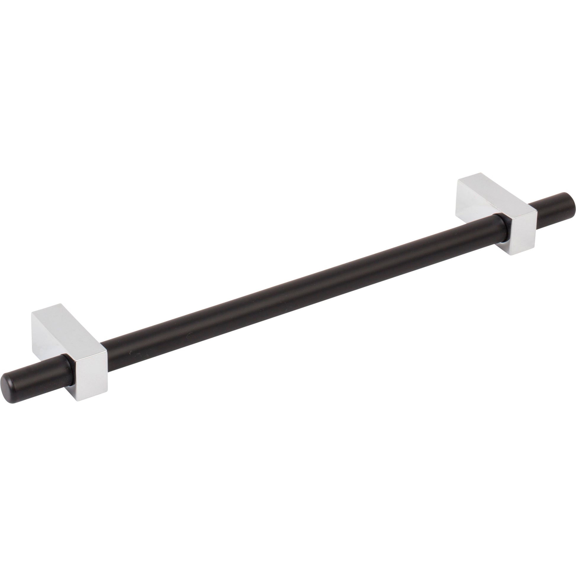 Jeffrey Alexander Larkin Cabinet Bar Pull Matte Black w/Polished Chrome / 192 mm
