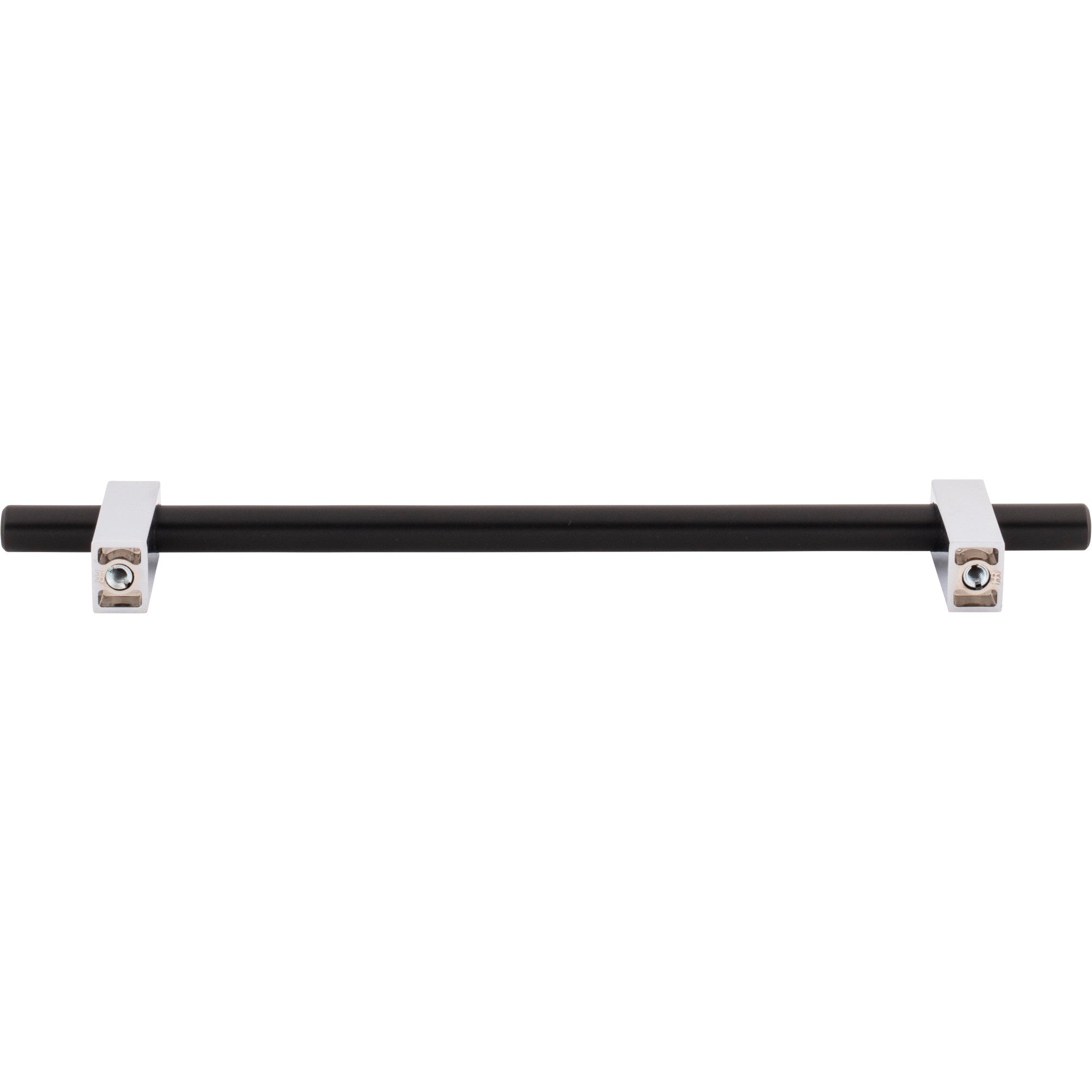 Jeffrey Alexander Larkin Cabinet Bar Pull Matte Black w/Polished Chrome / 192 mm