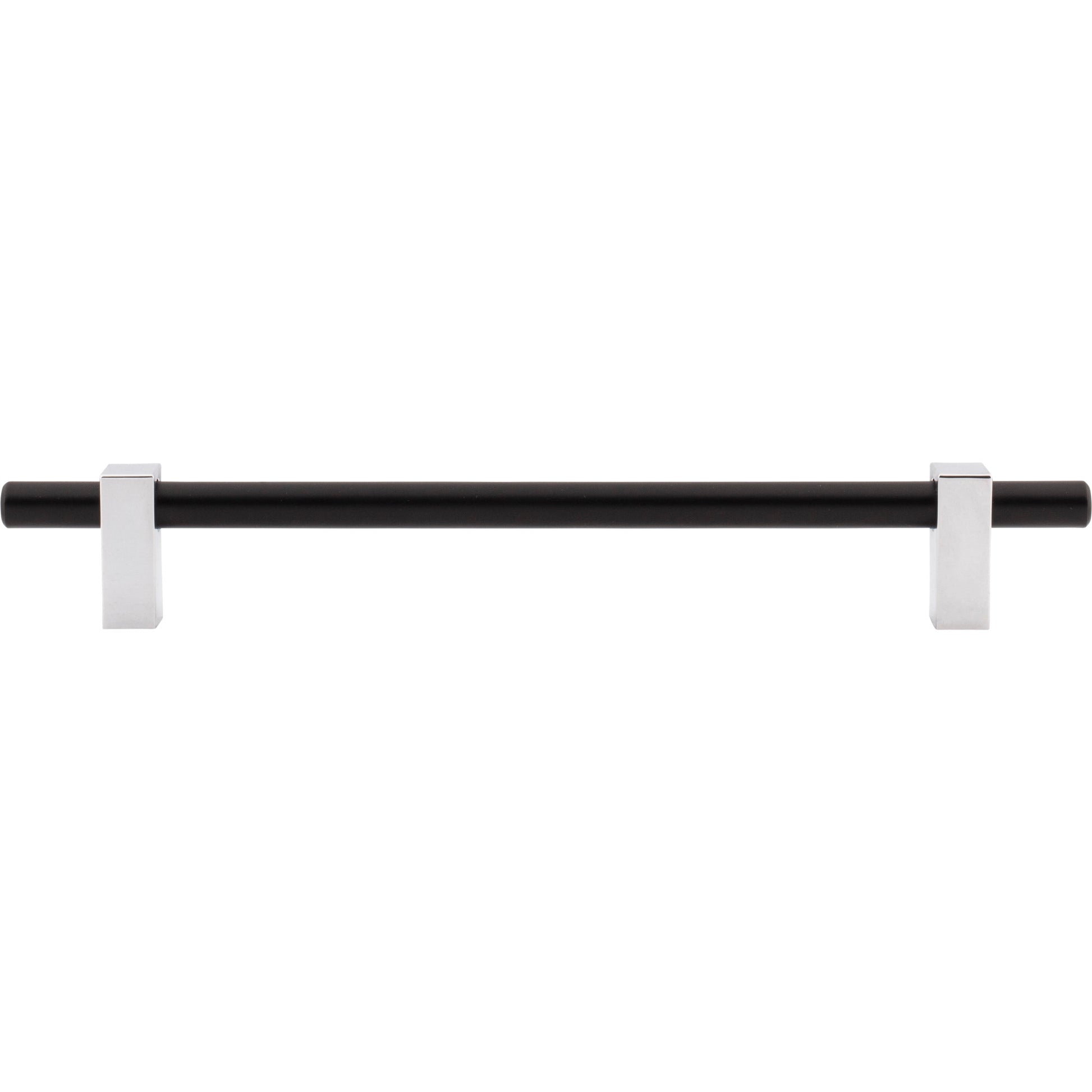 Jeffrey Alexander Larkin Cabinet Bar Pull Matte Black w/Polished Chrome / 192 mm