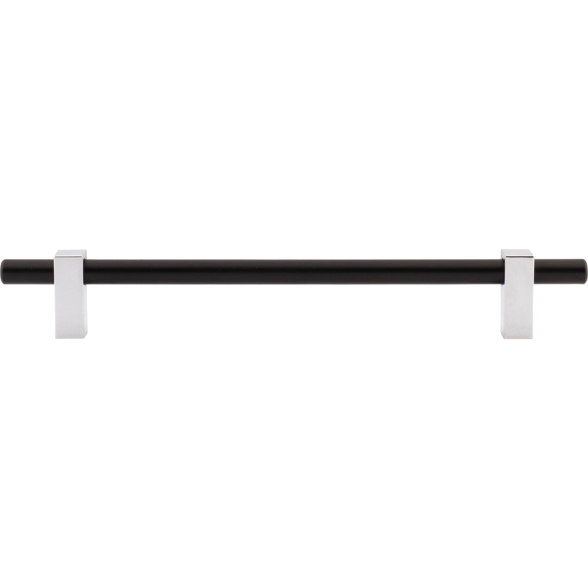 Jeffrey Alexander Larkin Cabinet Bar Pull Matte Black w/Polished Chrome / 192 mm