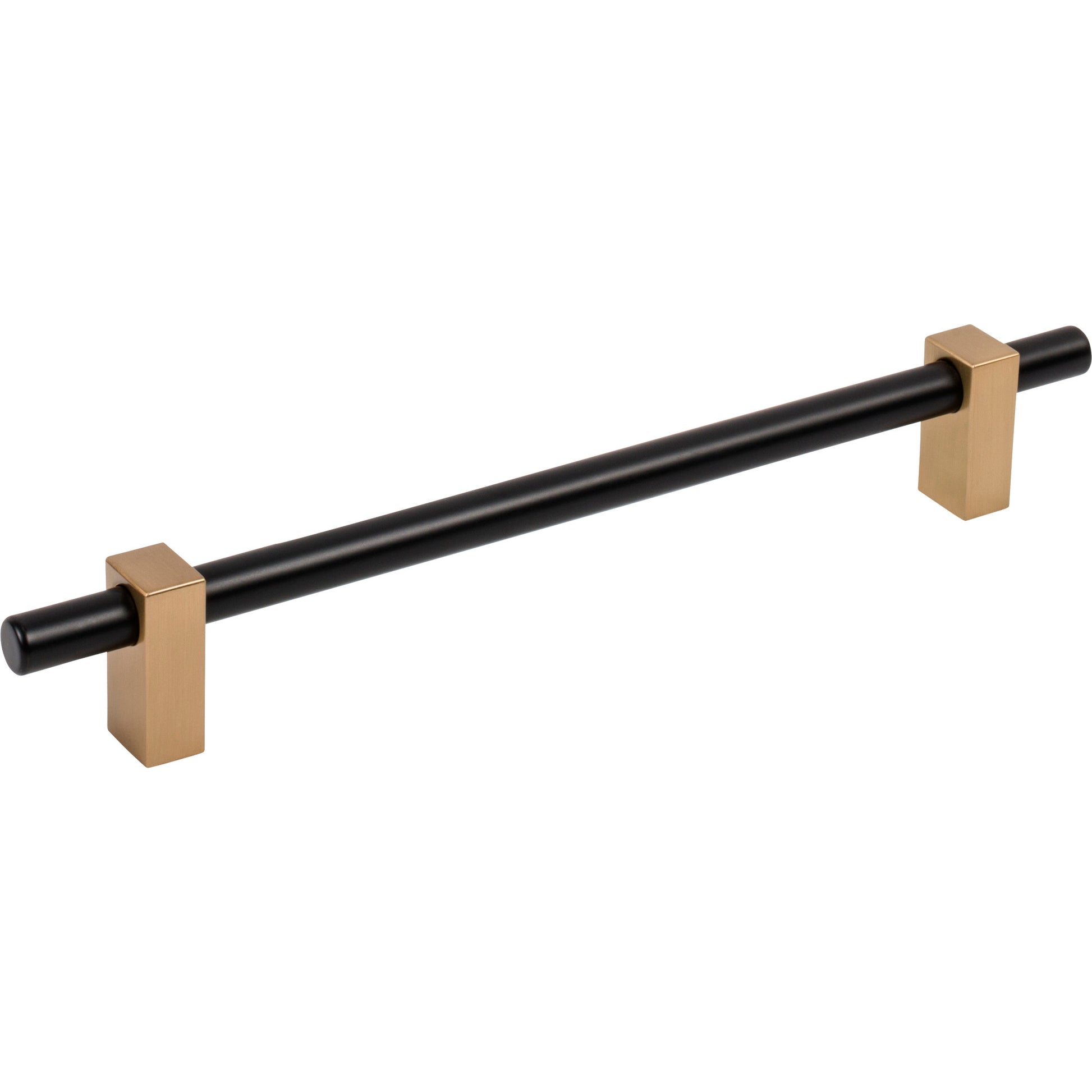 Jeffrey Alexander Larkin Cabinet Bar Pull Matte Black w/Satin Bronze / 192 mm