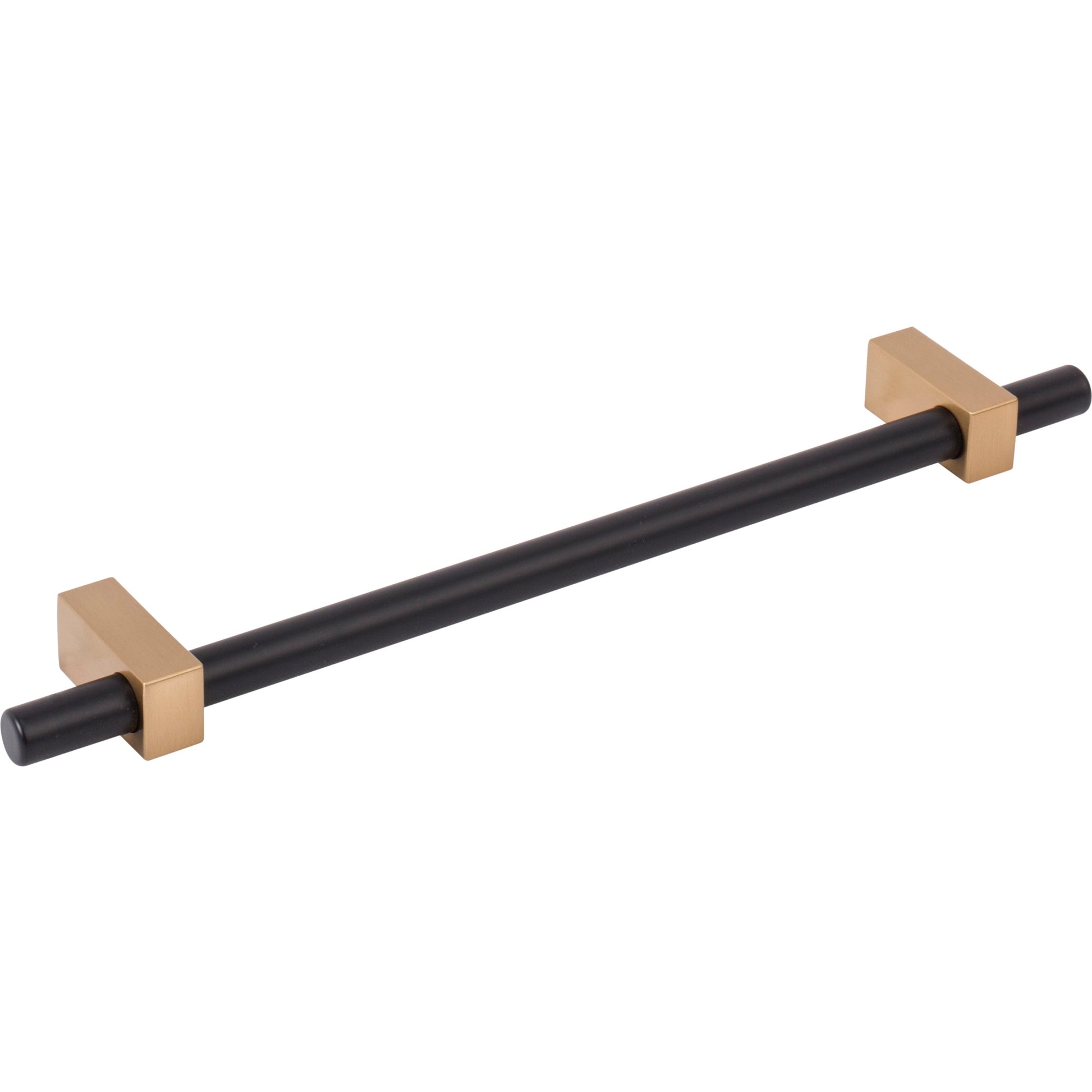 Jeffrey Alexander Larkin Cabinet Bar Pull Matte Black w/Satin Bronze / 192 mm
