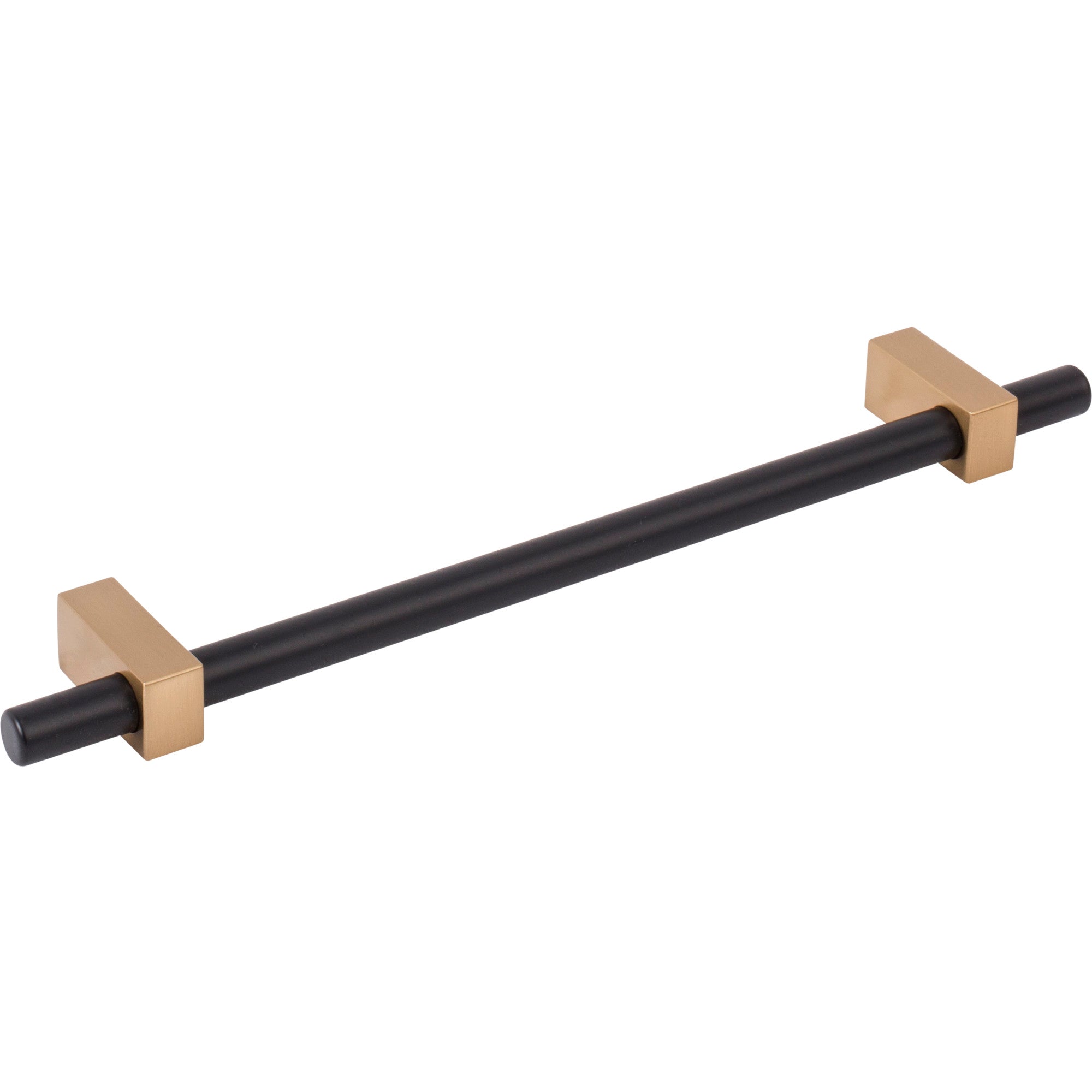 Jeffrey Alexander Larkin Cabinet Bar Pull Matte Black w/Satin Bronze / 192 mm