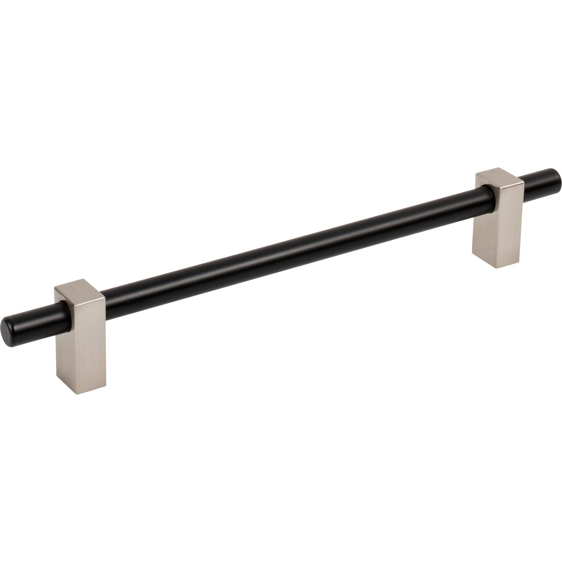 Jeffrey Alexander Larkin Cabinet Bar Pull Matte Black w/Satin Nickel / 192 mm