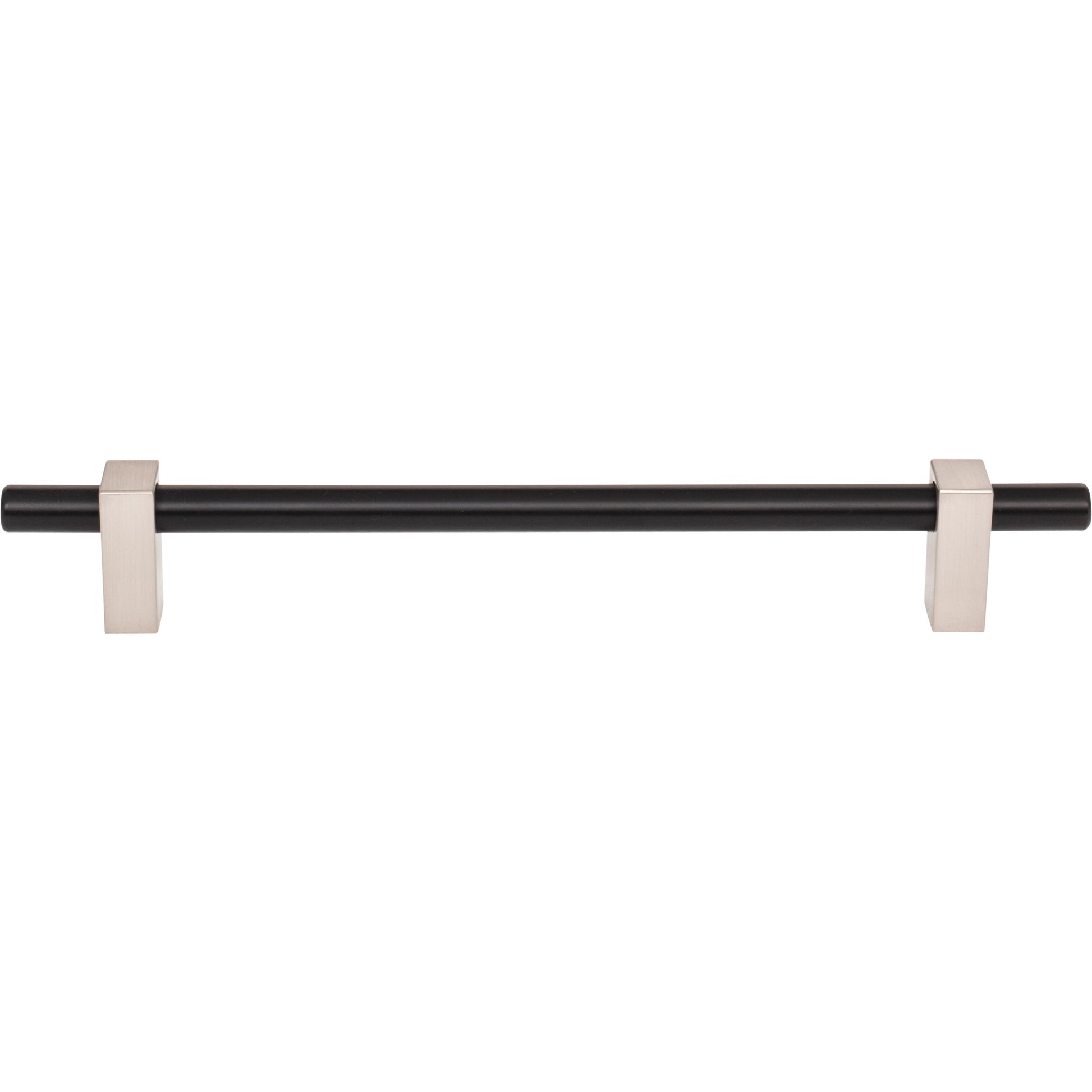 Jeffrey Alexander Larkin Cabinet Bar Pull Matte Black w/Satin Nickel / 192 mm