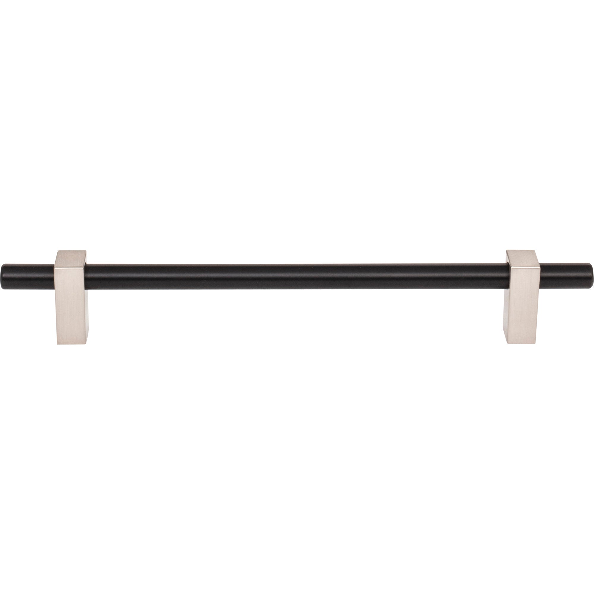 Jeffrey Alexander Larkin Cabinet Bar Pull Matte Black w/Satin Nickel / 192 mm