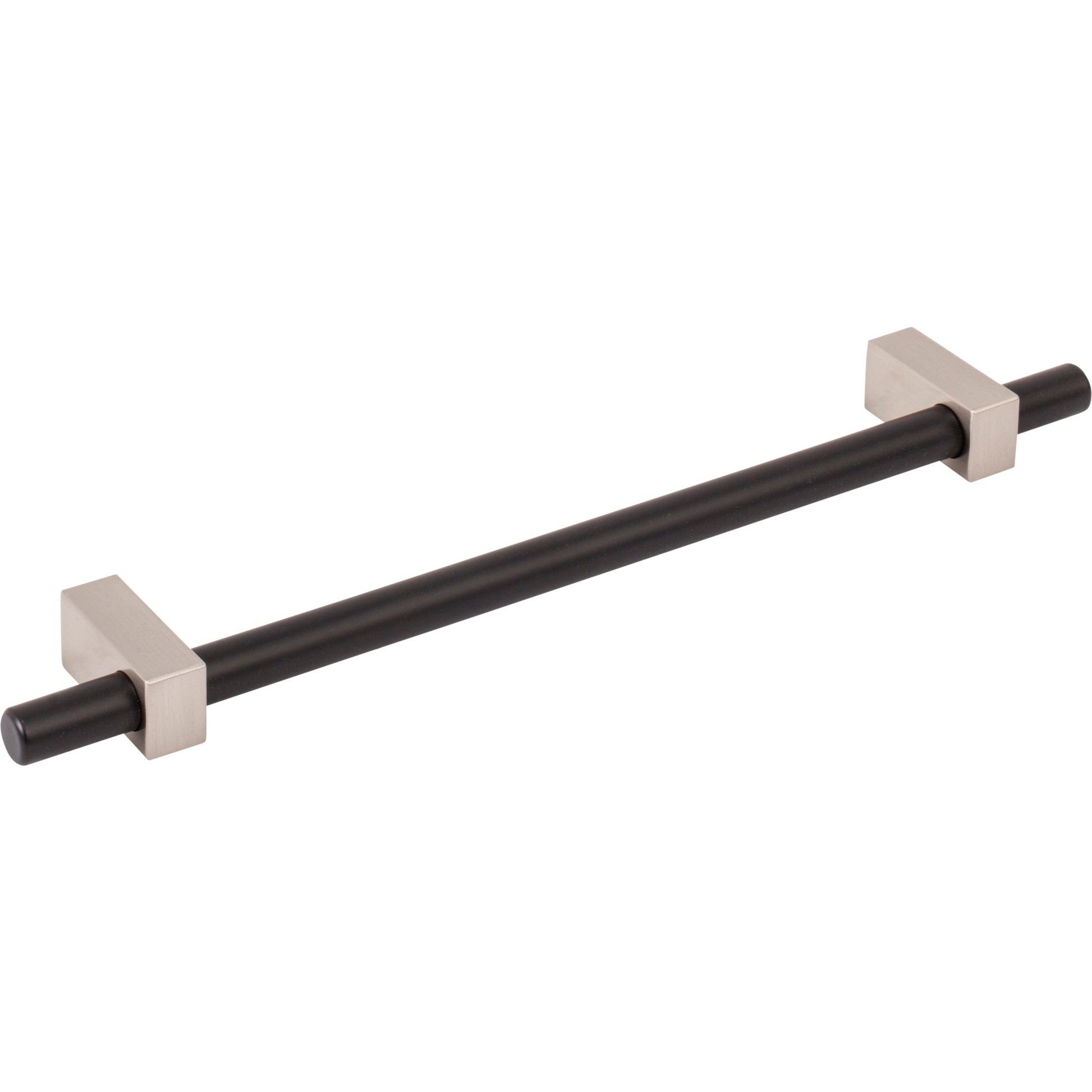 Jeffrey Alexander Larkin Cabinet Bar Pull Matte Black w/Satin Nickel / 192 mm