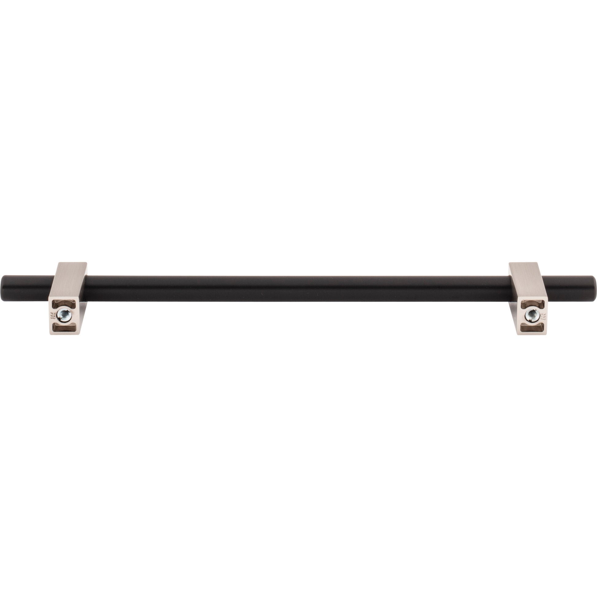 Jeffrey Alexander Larkin Cabinet Bar Pull Matte Black w/Satin Nickel / 192 mm