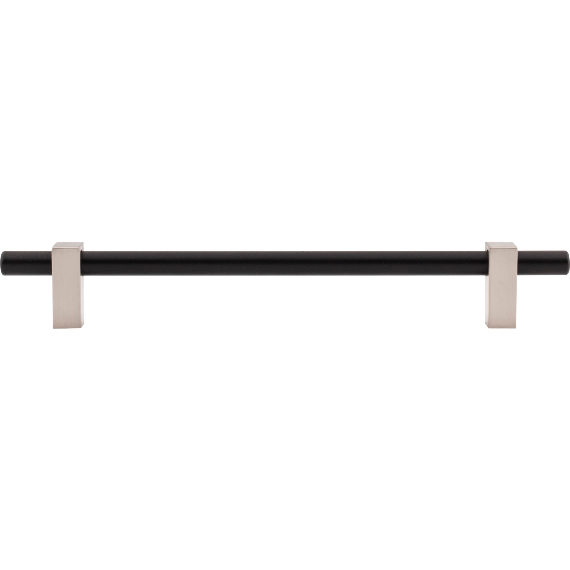 Jeffrey Alexander Larkin Cabinet Bar Pull Matte Black w/Satin Nickel / 192 mm