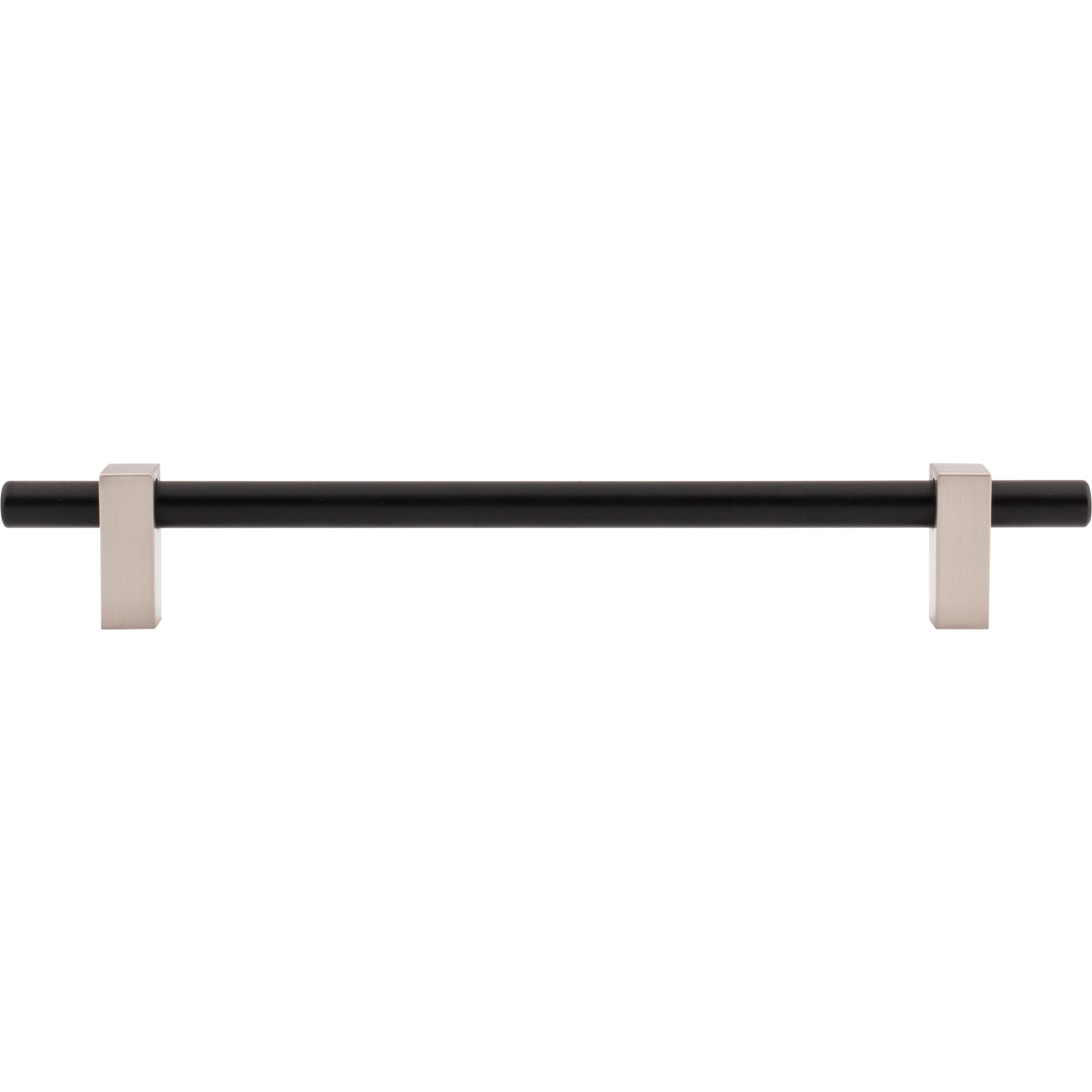 Jeffrey Alexander Larkin Cabinet Bar Pull Matte Black w/Satin Nickel / 192 mm