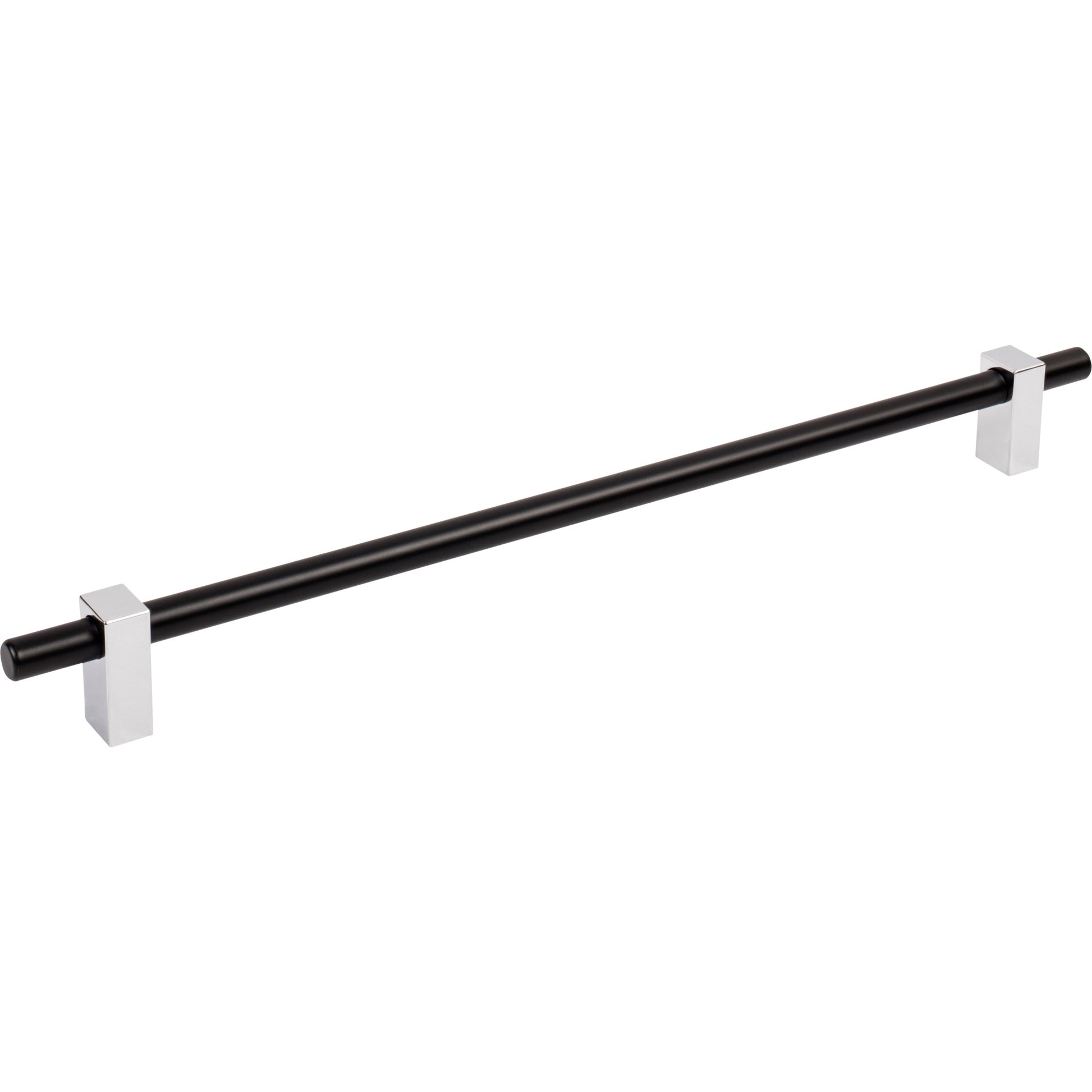 Jeffrey Alexander Larkin Cabinet Bar Pull Matte Black w/Polished Chrome / 305 mm