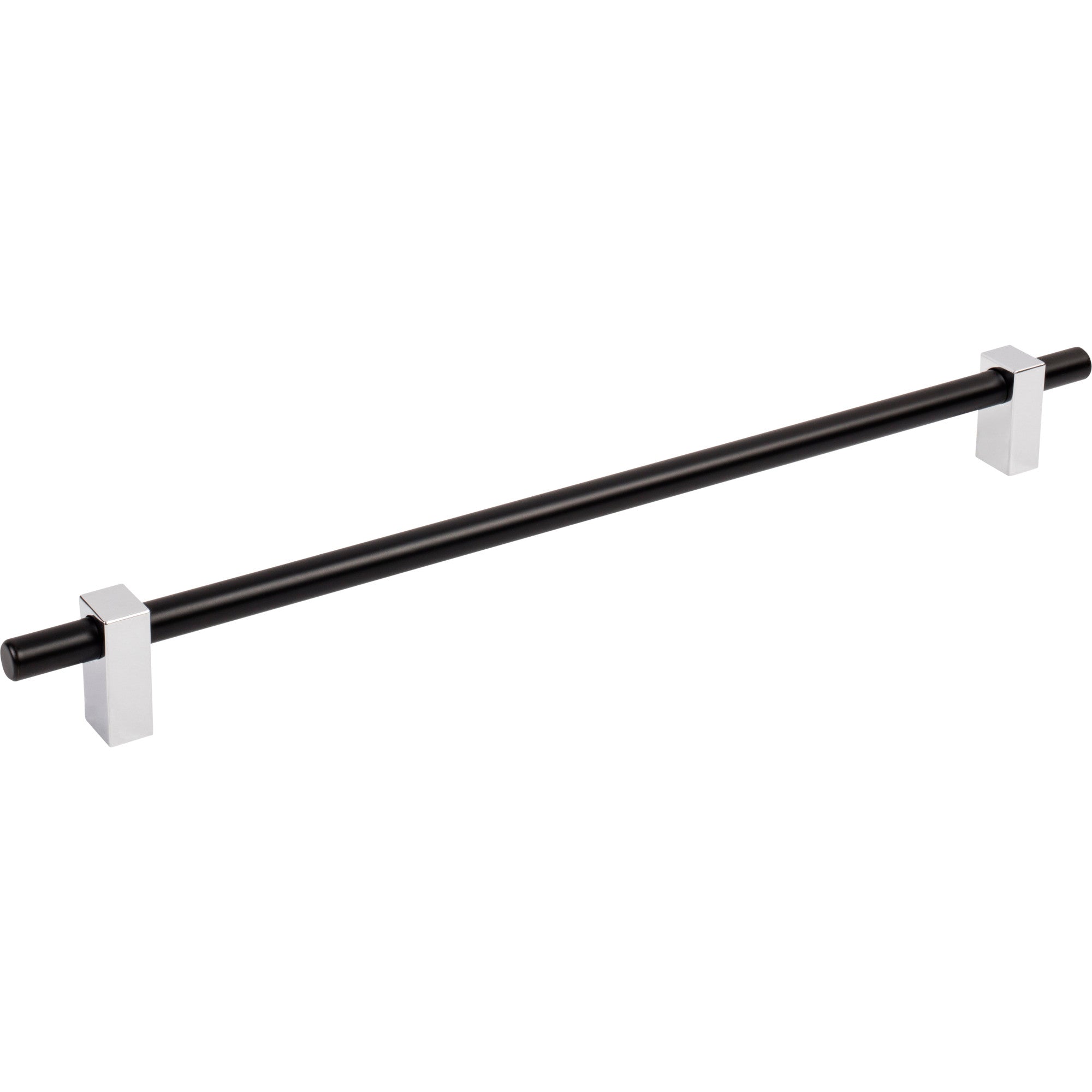 Jeffrey Alexander Larkin Cabinet Bar Pull Matte Black w/Polished Chrome / 305 mm