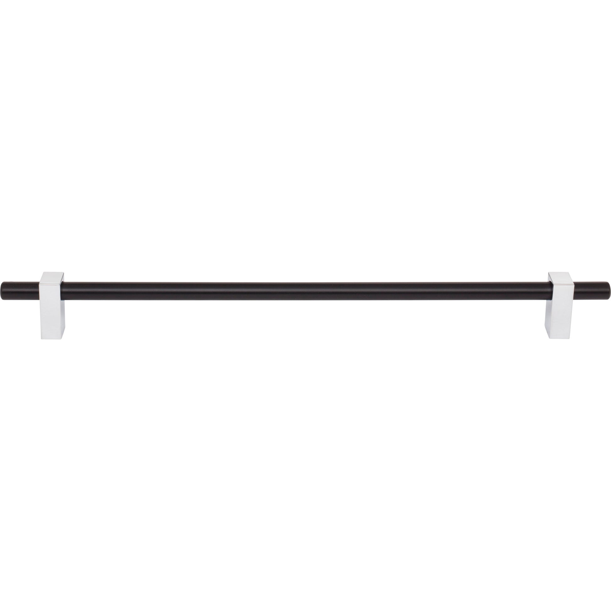 Jeffrey Alexander Larkin Cabinet Bar Pull Matte Black w/Polished Chrome / 305 mm