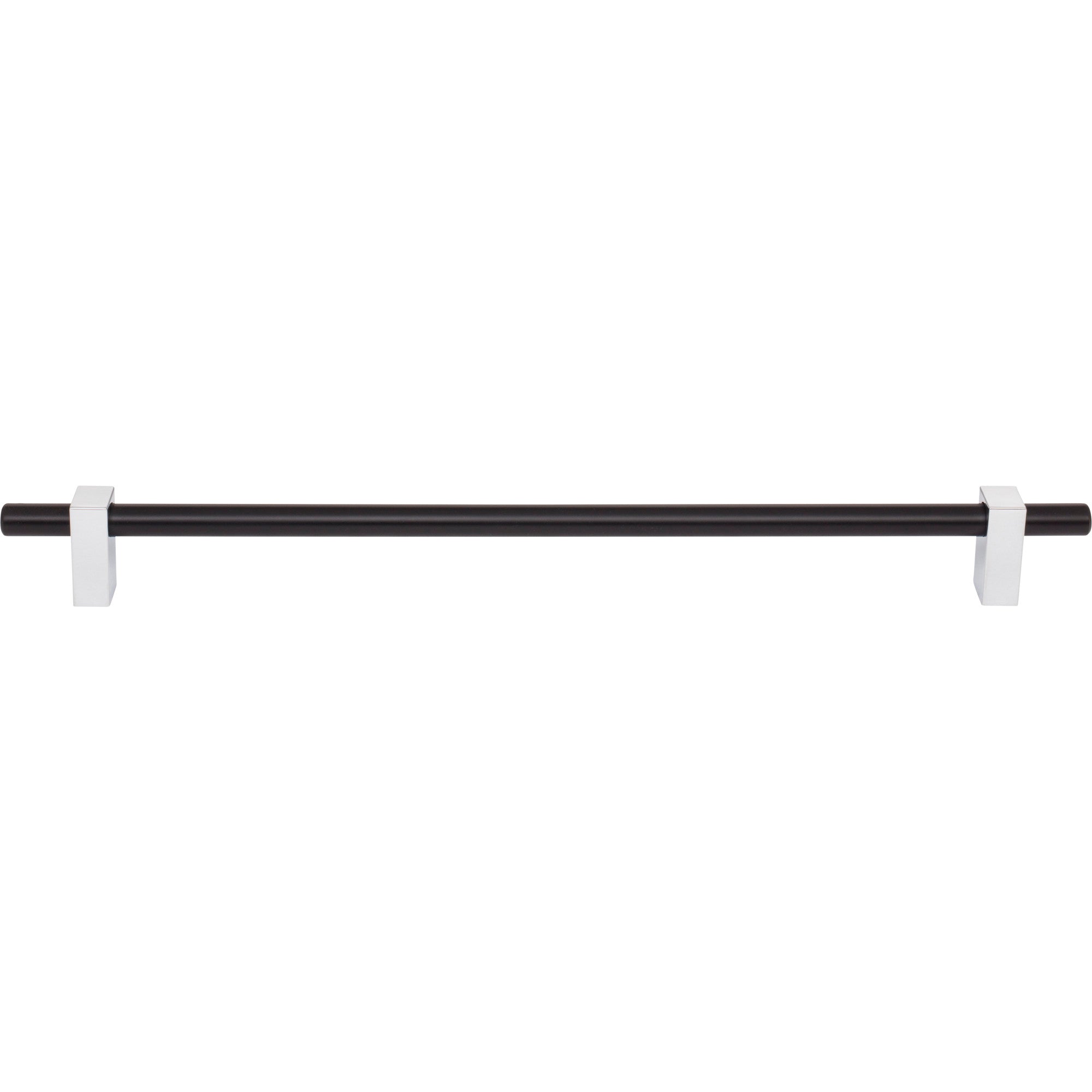 Jeffrey Alexander Larkin Cabinet Bar Pull Matte Black w/Polished Chrome / 305 mm