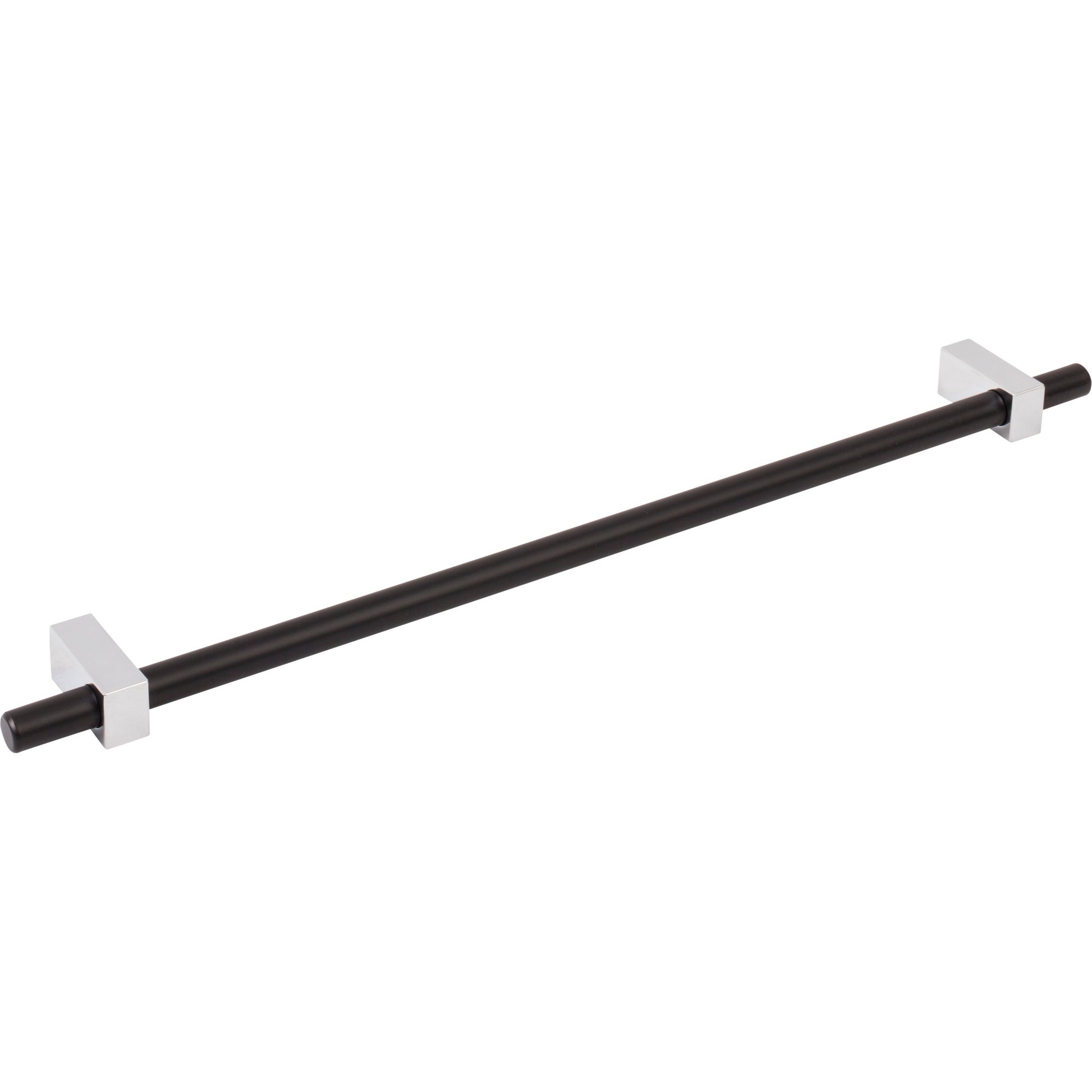 Jeffrey Alexander Larkin Cabinet Bar Pull Matte Black w/Polished Chrome / 305 mm