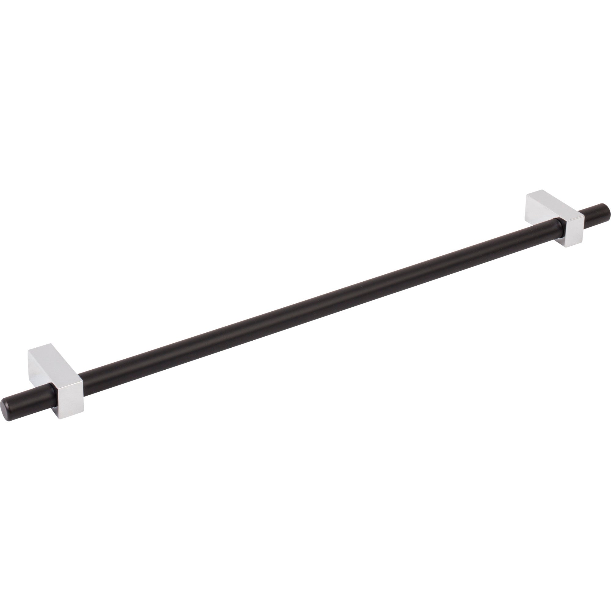 Jeffrey Alexander Larkin Cabinet Bar Pull Matte Black w/Polished Chrome / 305 mm