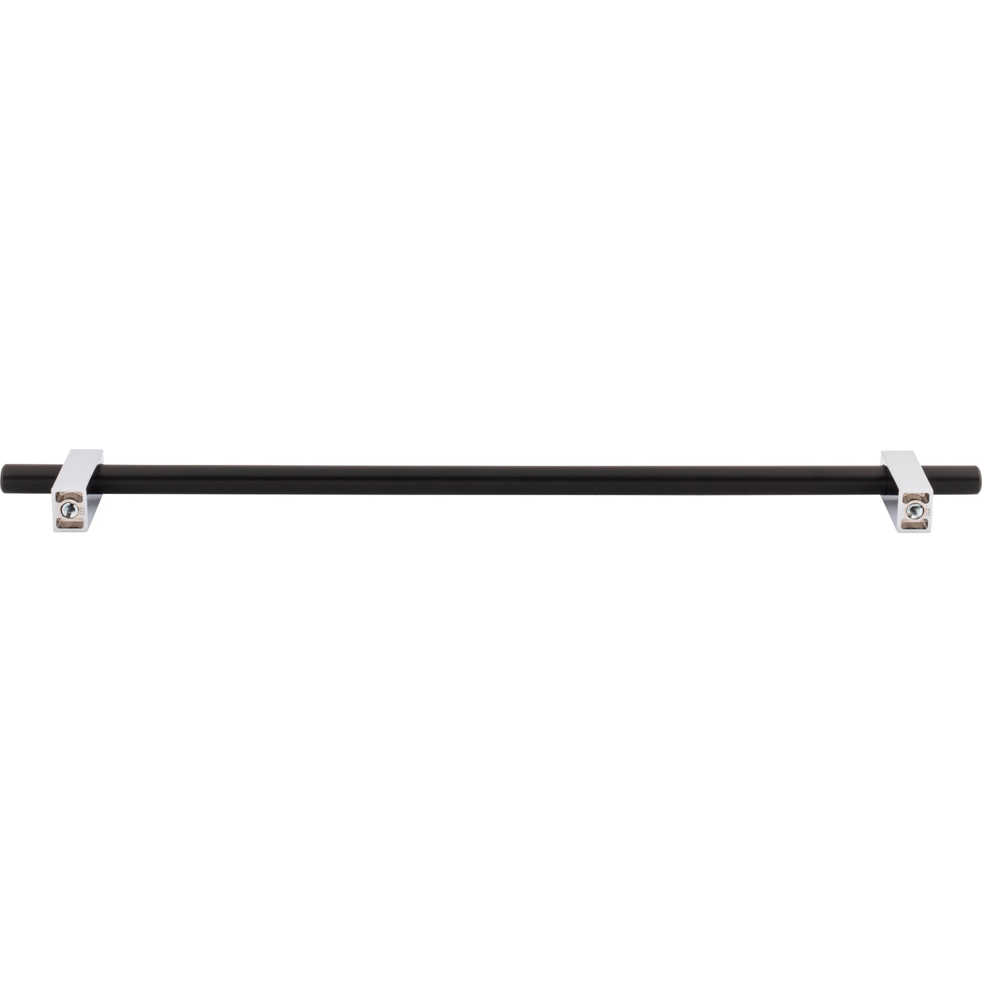Jeffrey Alexander Larkin Cabinet Bar Pull Matte Black w/Polished Chrome / 305 mm