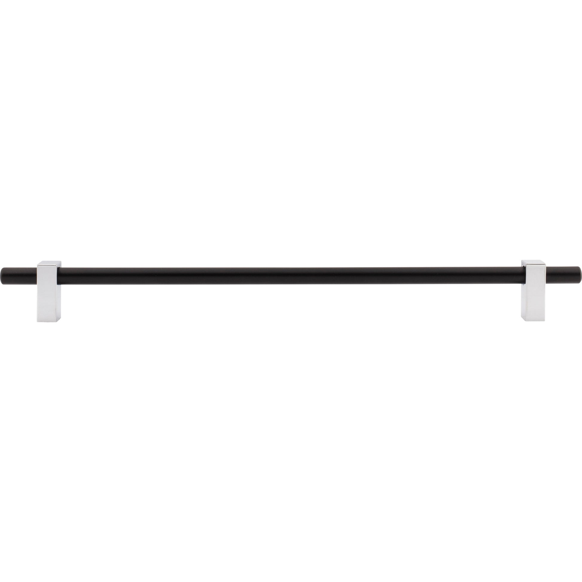 Jeffrey Alexander Larkin Cabinet Bar Pull Matte Black w/Polished Chrome / 305 mm