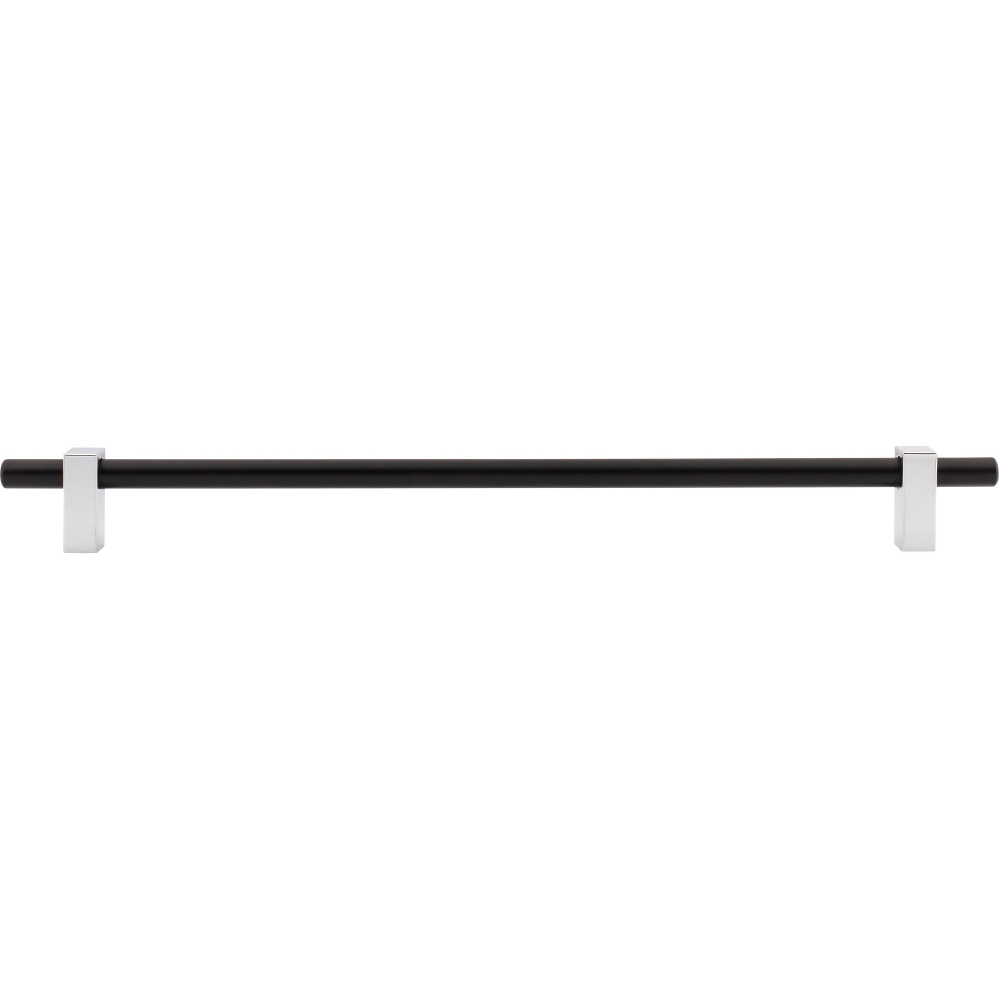 Jeffrey Alexander Larkin Cabinet Bar Pull Matte Black w/Polished Chrome / 305 mm
