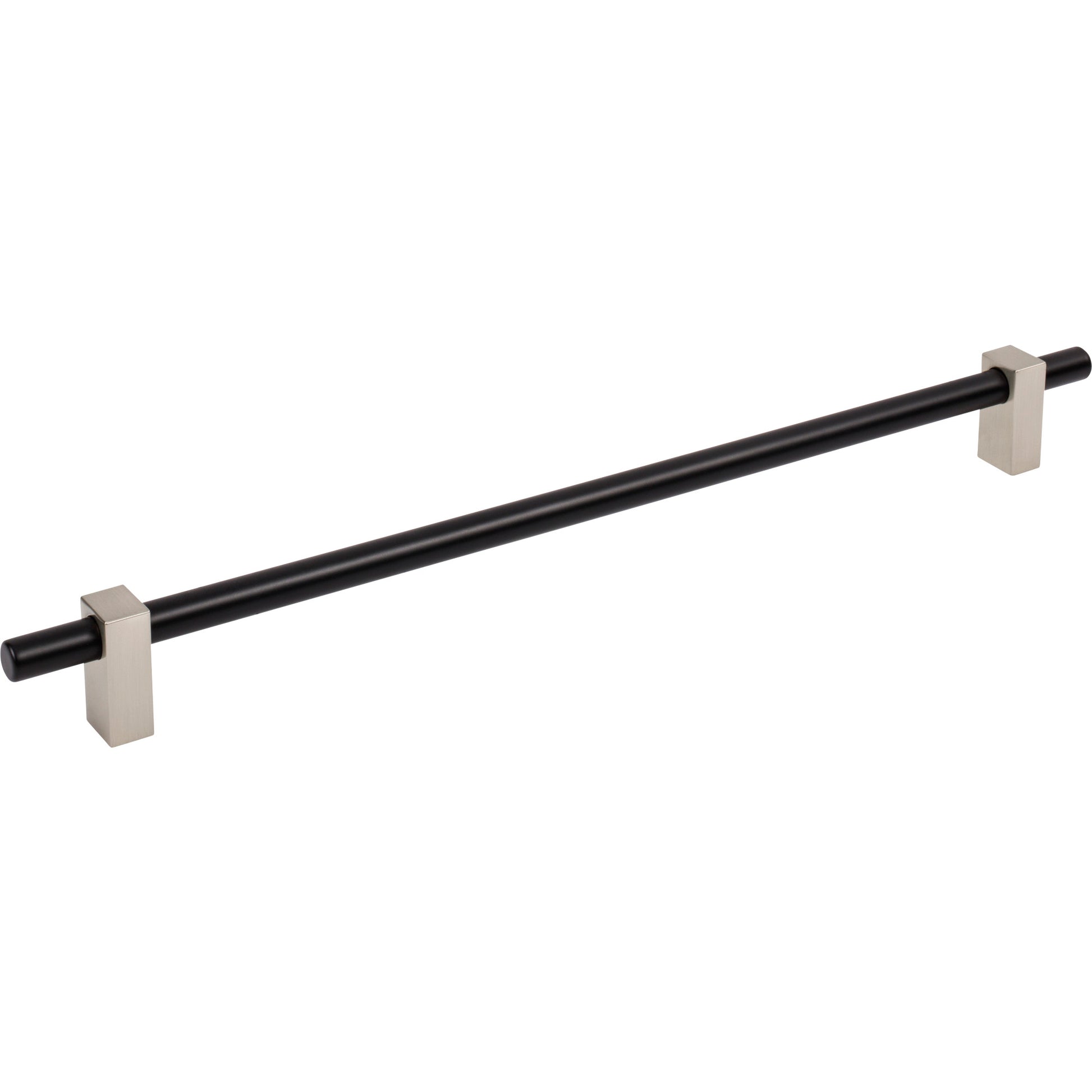 Jeffrey Alexander Larkin Cabinet Bar Pull Matte Black w/Satin Nickel / 305 mm