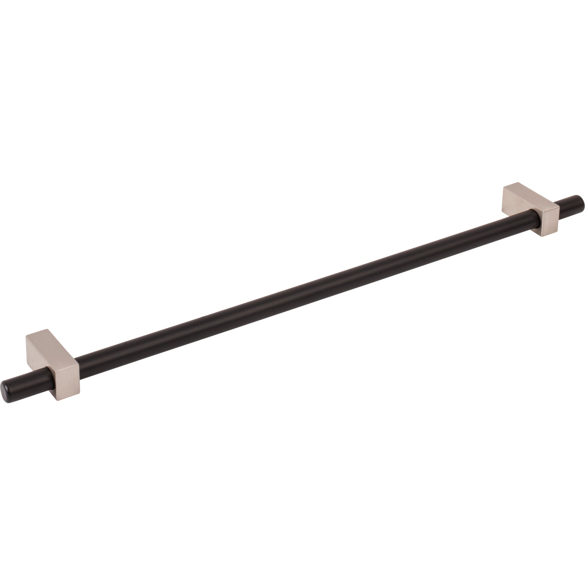 Jeffrey Alexander Larkin Cabinet Bar Pull Matte Black w/Satin Nickel / 305 mm