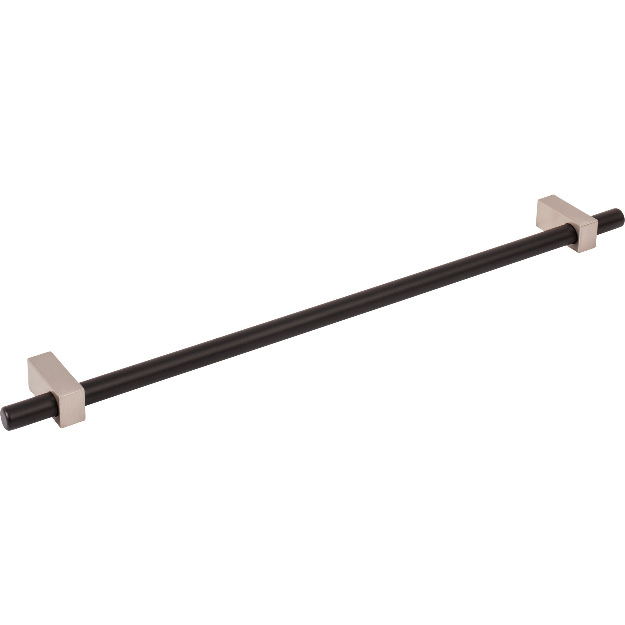 Jeffrey Alexander Larkin Cabinet Bar Pull Matte Black w/Satin Nickel / 305 mm