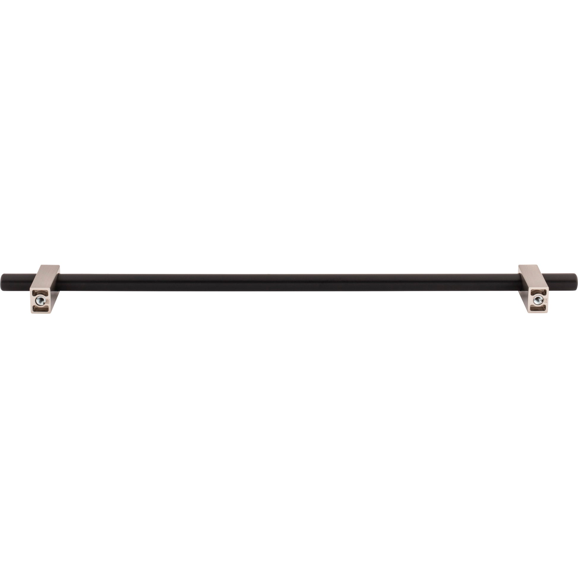 Jeffrey Alexander Larkin Cabinet Bar Pull Matte Black w/Satin Nickel / 305 mm