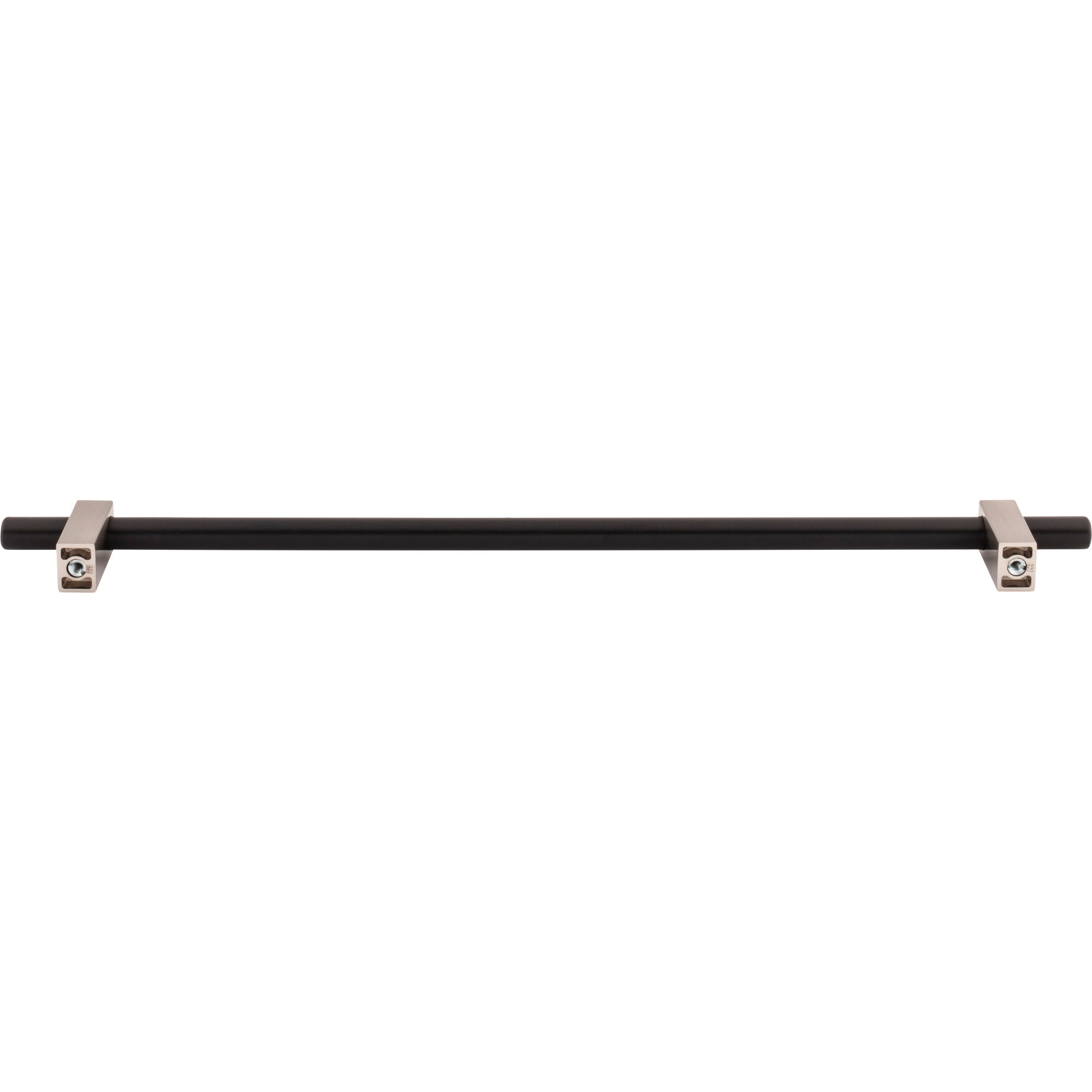 Jeffrey Alexander Larkin Cabinet Bar Pull Matte Black w/Satin Nickel / 305 mm