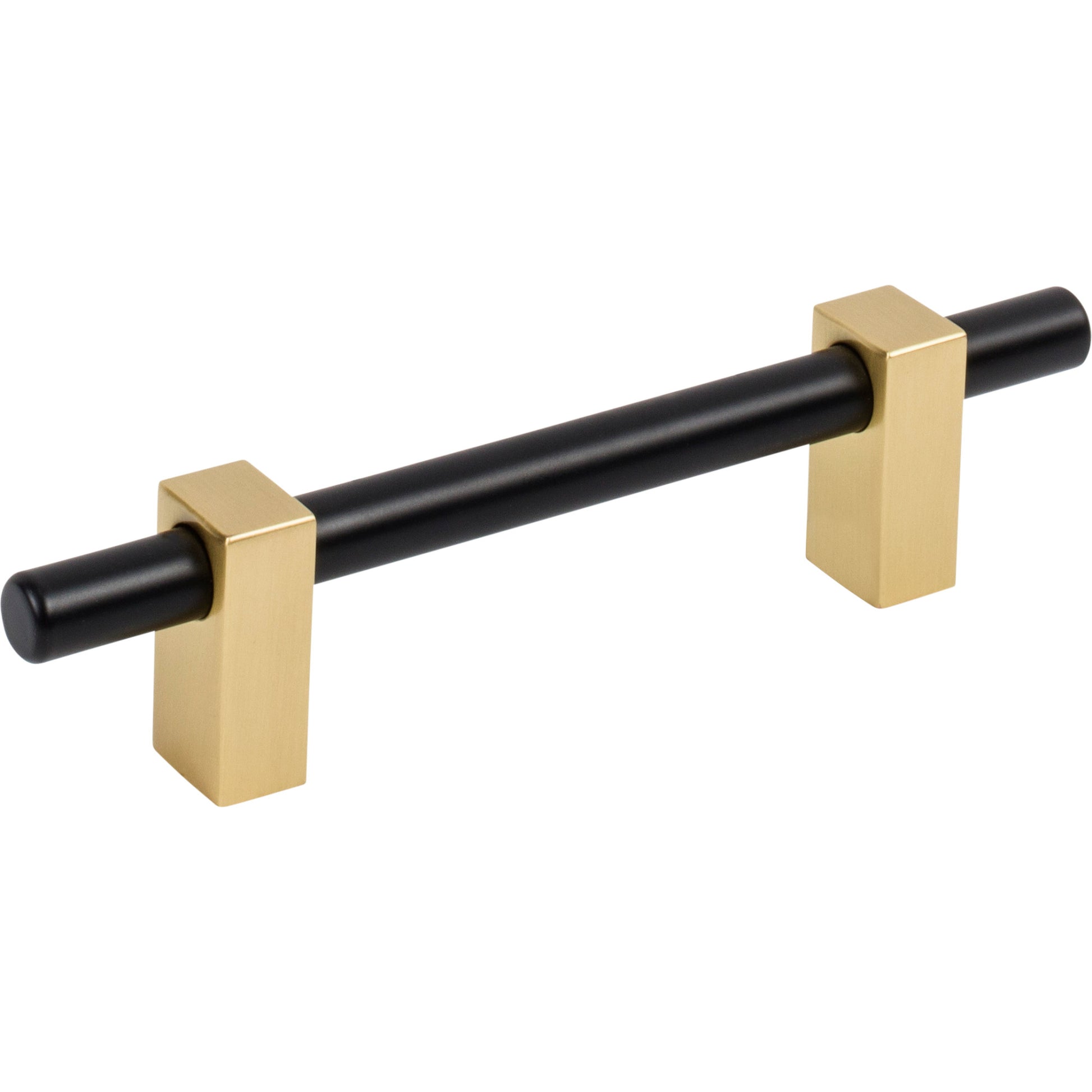 Jeffrey Alexander Larkin Cabinet Bar Pull Matte Black w/Brushed Gold / 96 mm
