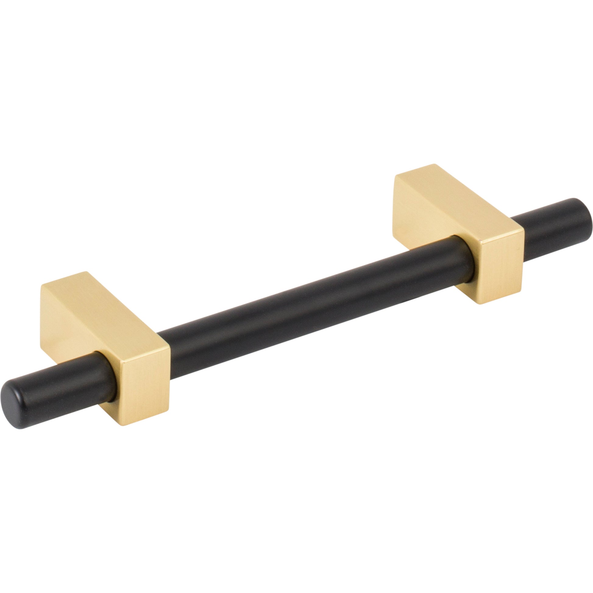 Jeffrey Alexander Larkin Cabinet Bar Pull Matte Black w/Brushed Gold / 96 mm